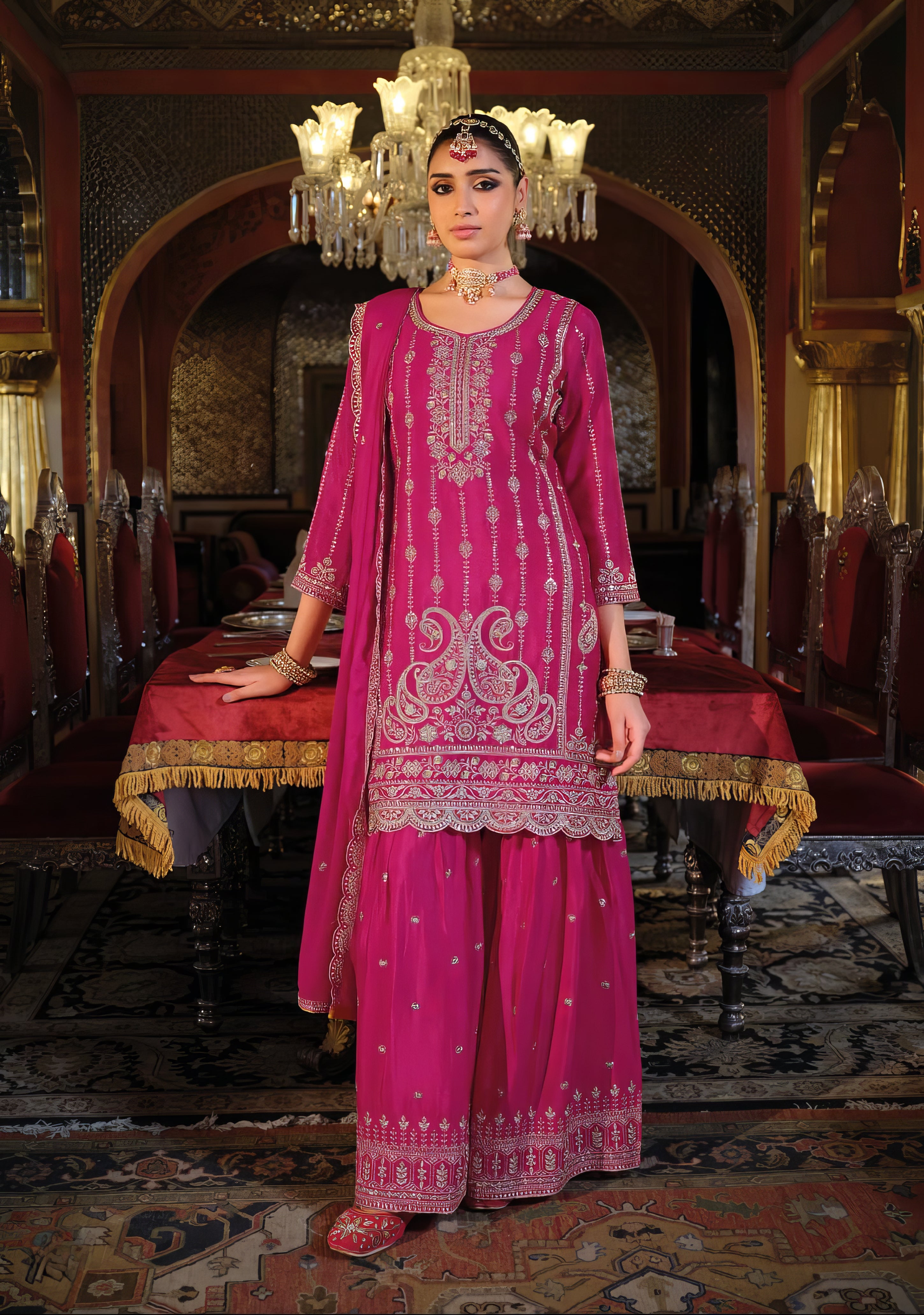 Regal Bloom Designer Sharara Set LXSR0113
