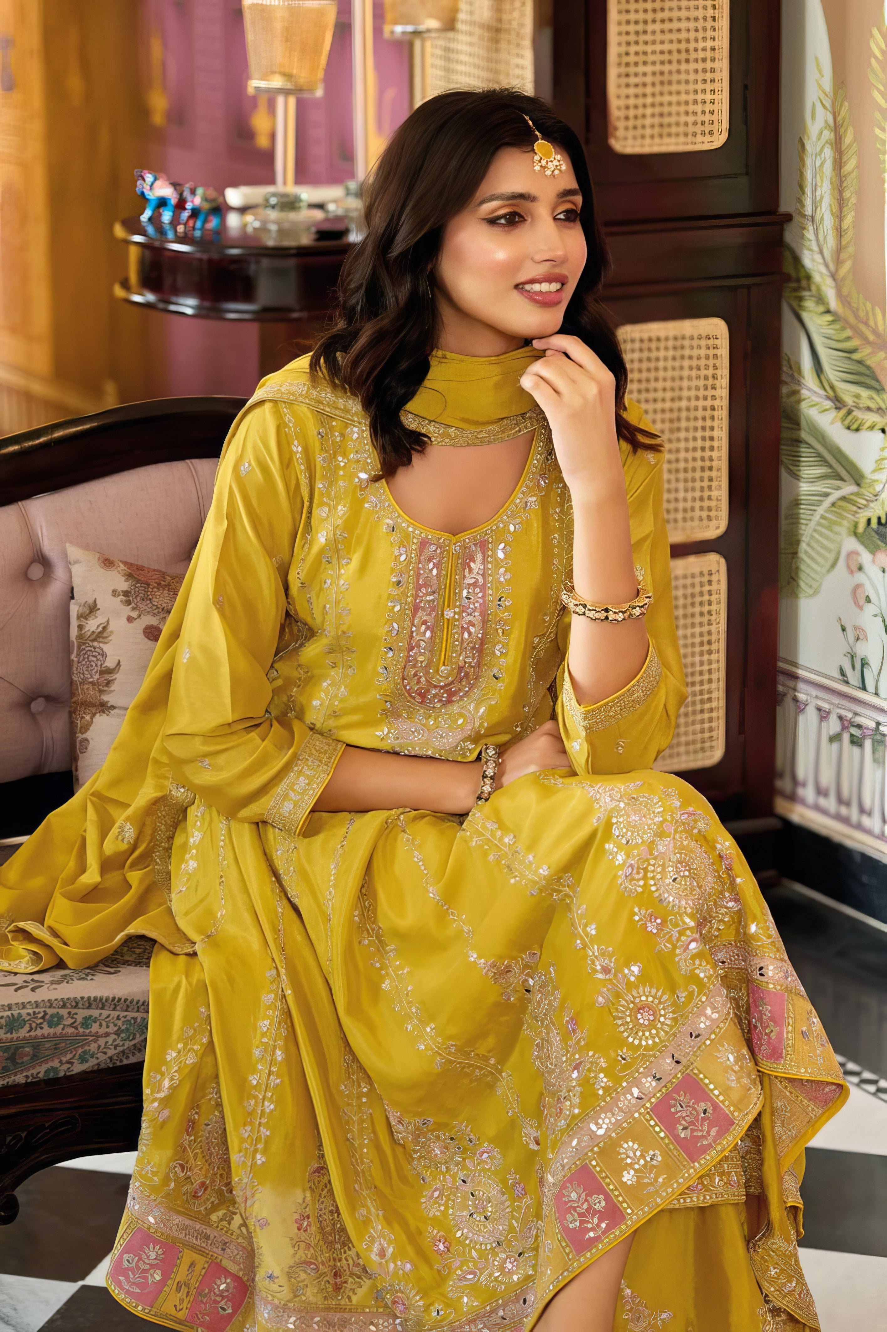 Regal Bloom Sharara Set LXSR0114