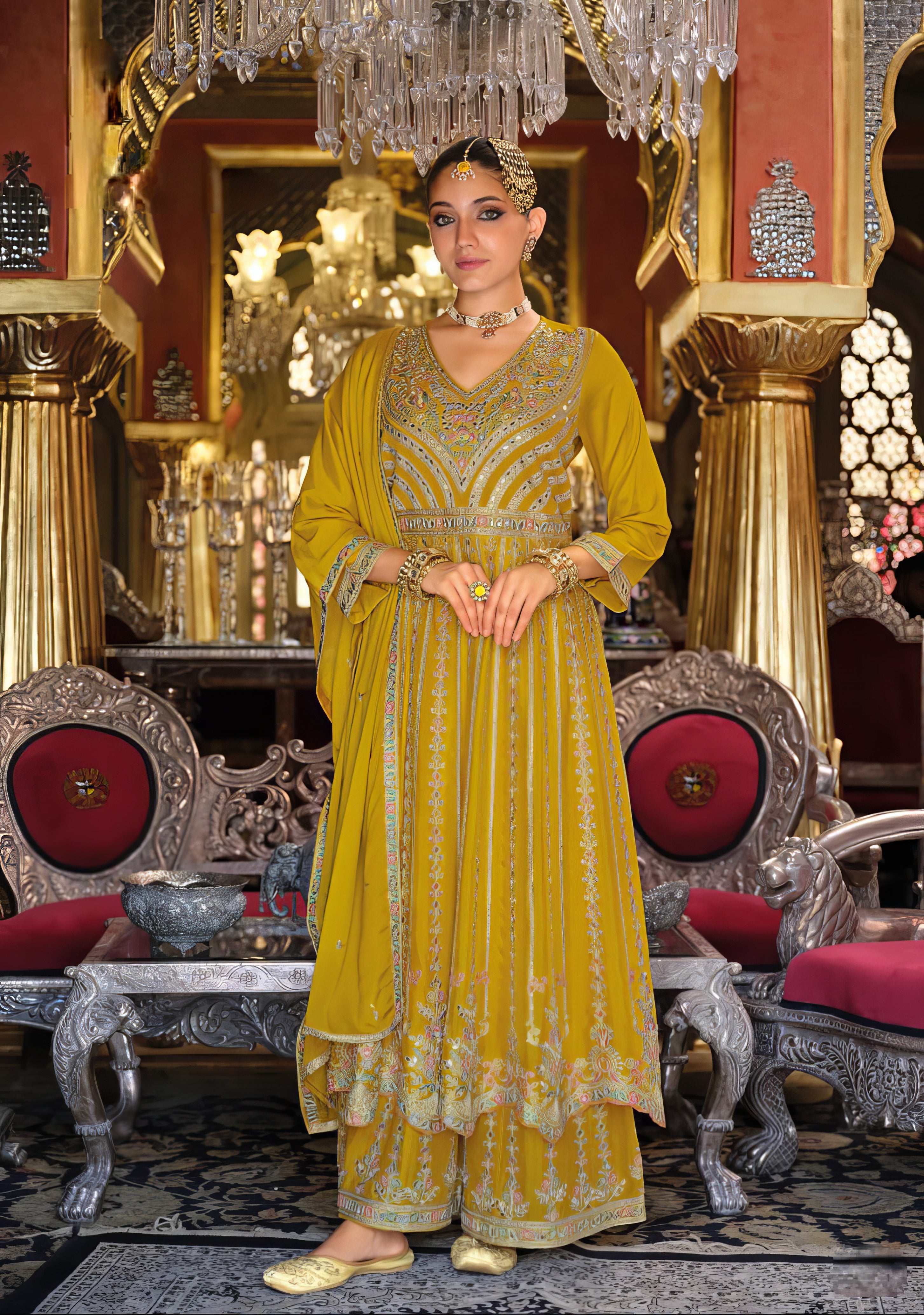 Regal Bloom Sharara Set LXSR0116
