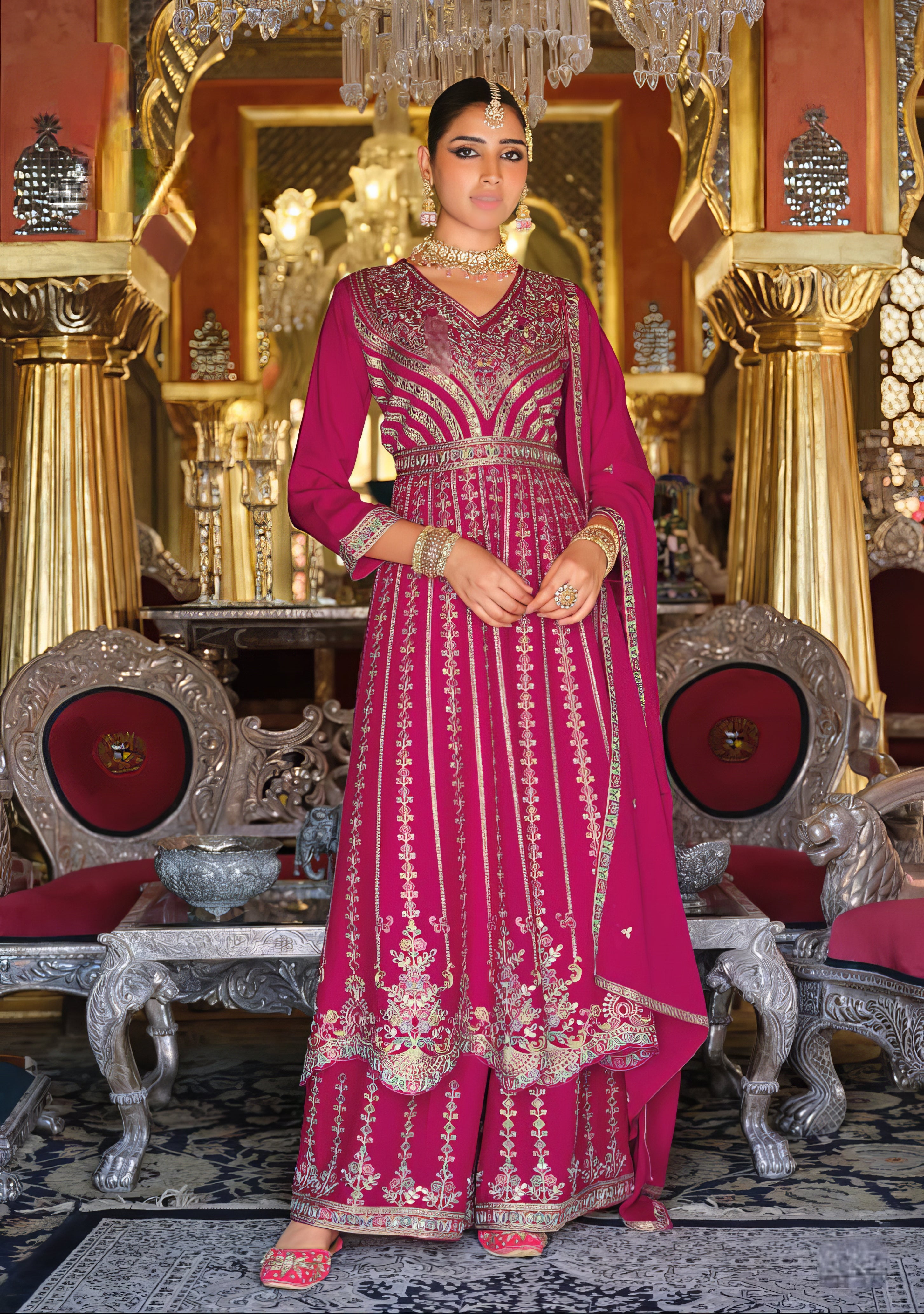 Regal Bloom Sharara Set LXSR0116