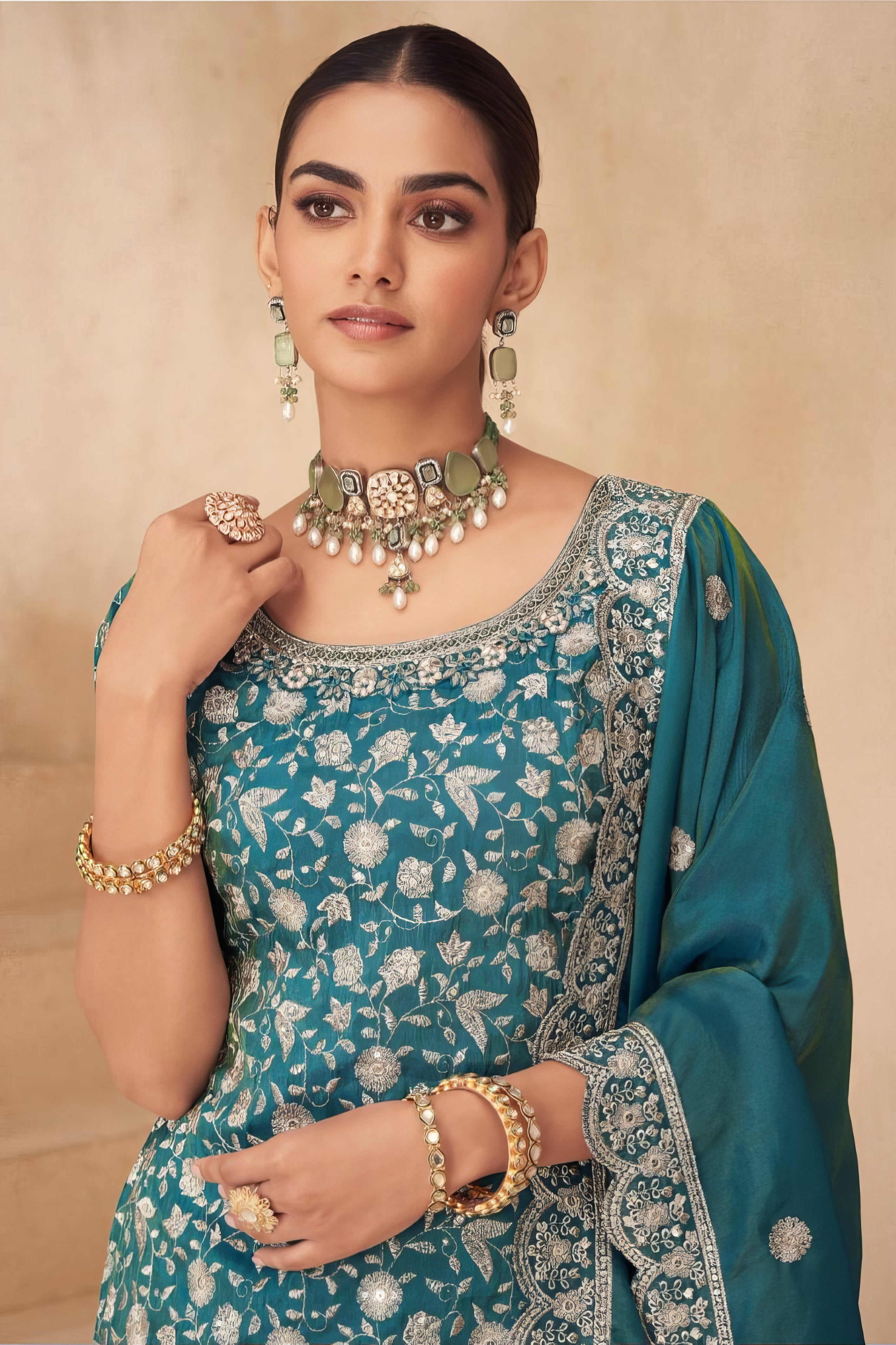 Silken Grace Ensemble Sharara Set LXSR0120