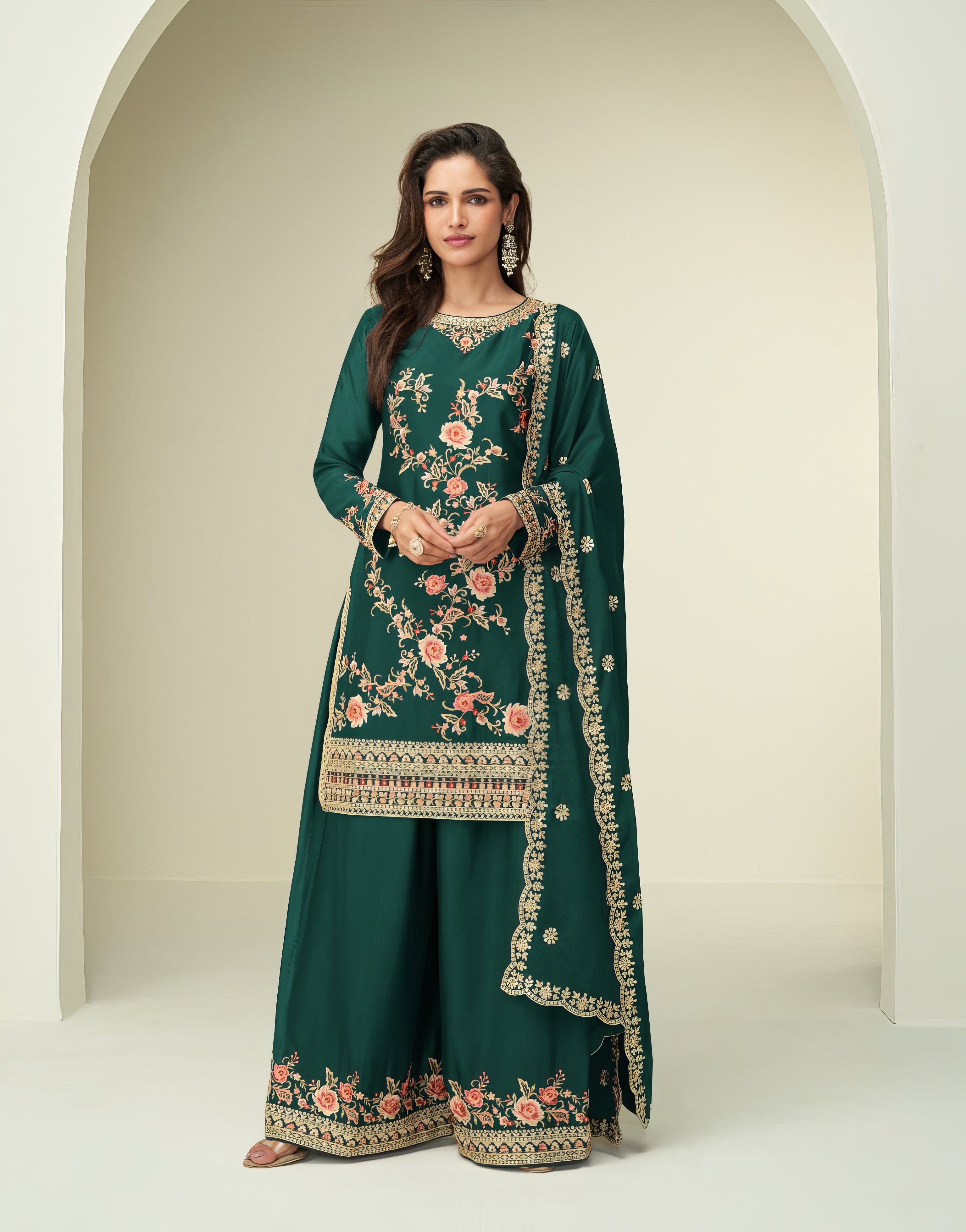 Premium Chinon Fab Sharara Set LXSR0122