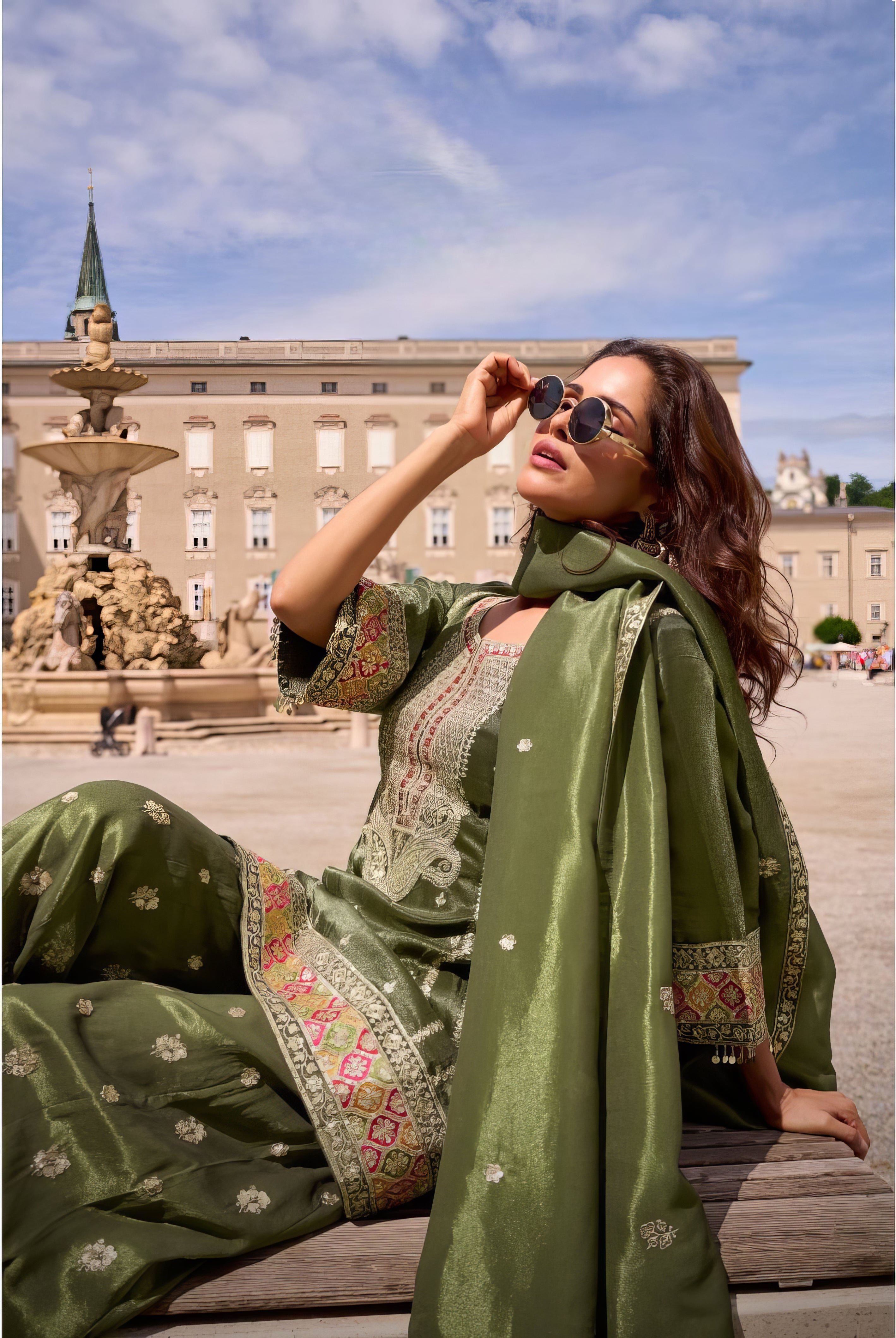 Real Simar Silk Sharara Set LXSR0123