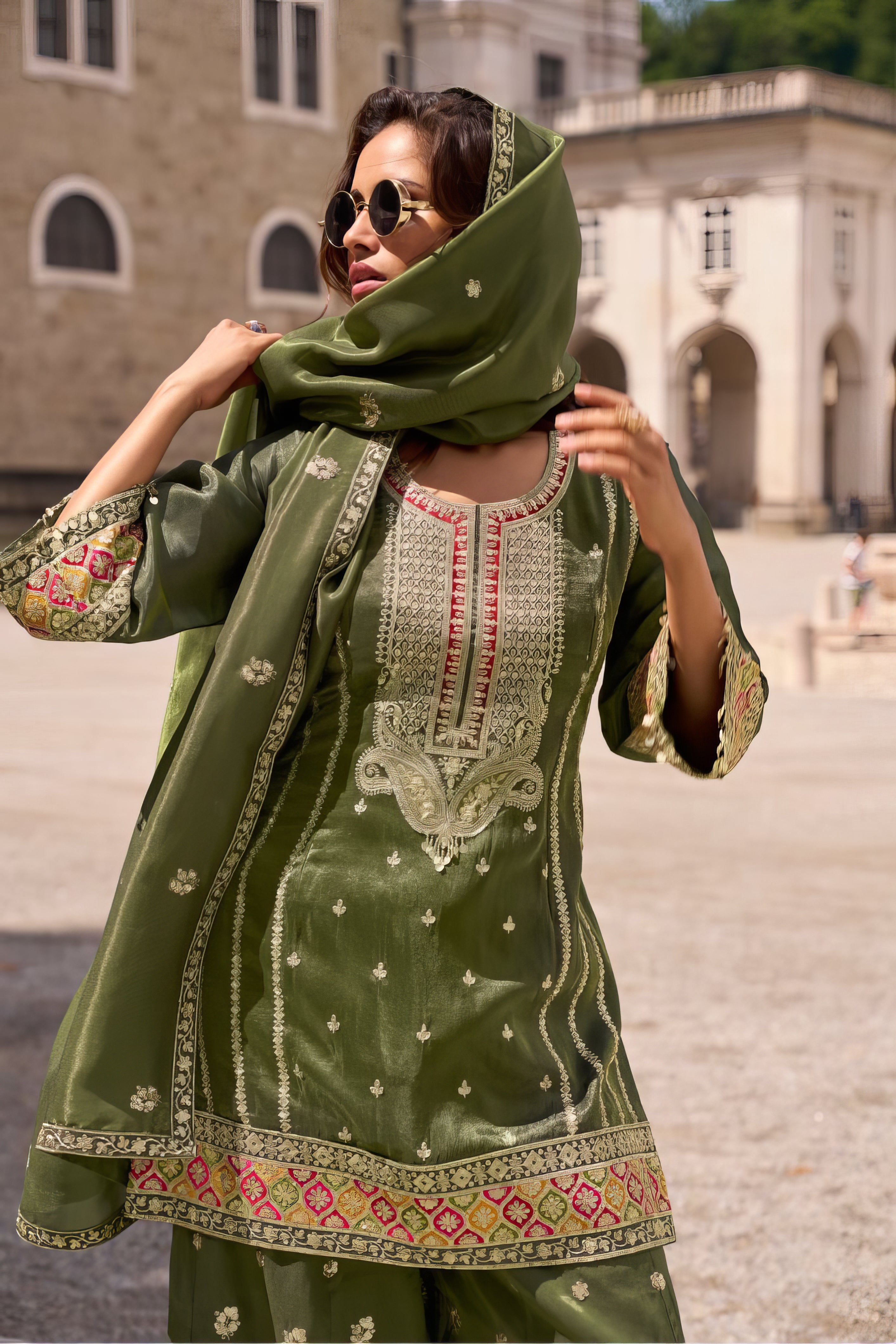 Real Simar Silk Sharara Set LXSR0123