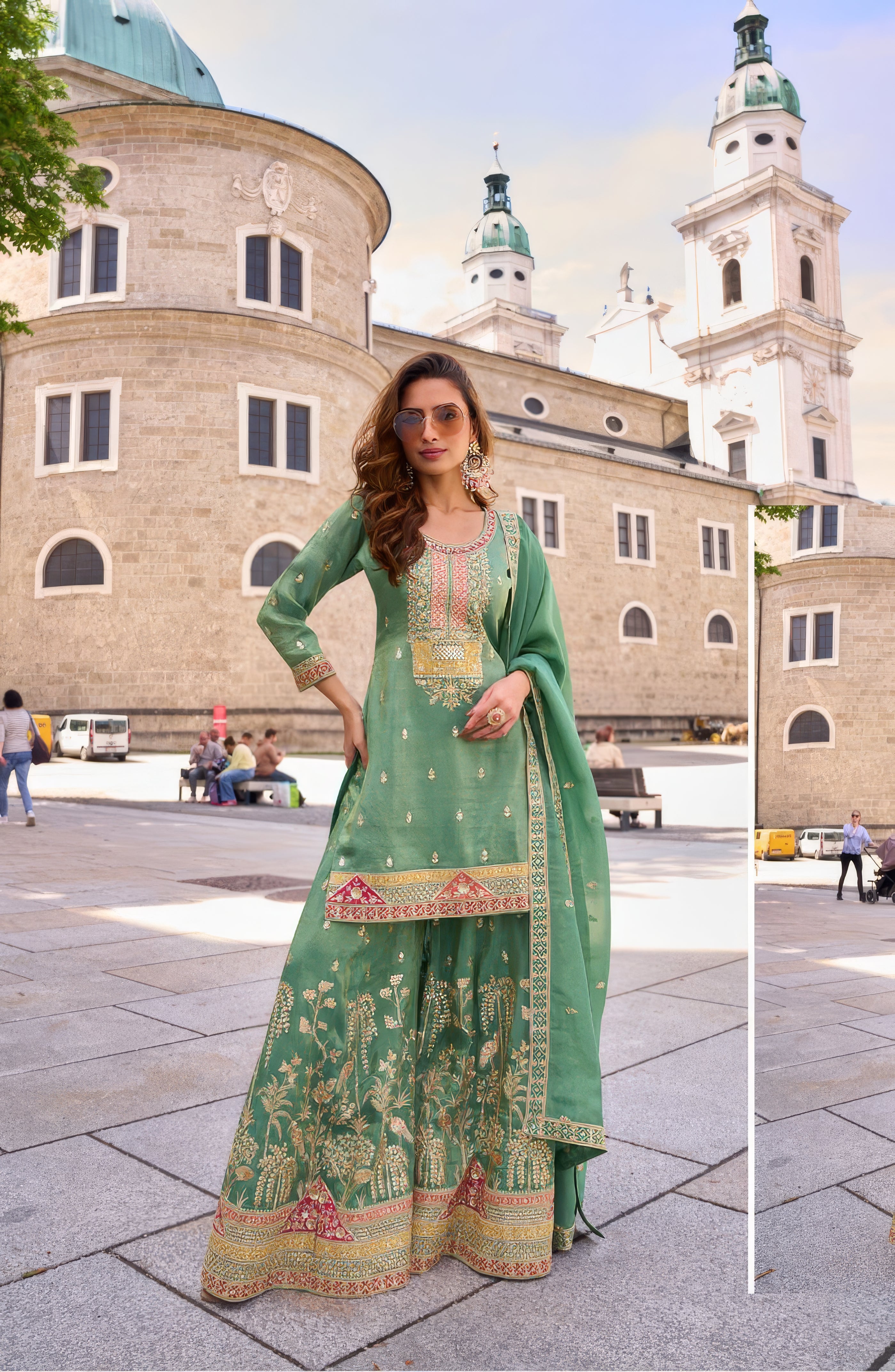 Real Simar Silk Sharara Set LXSR0123