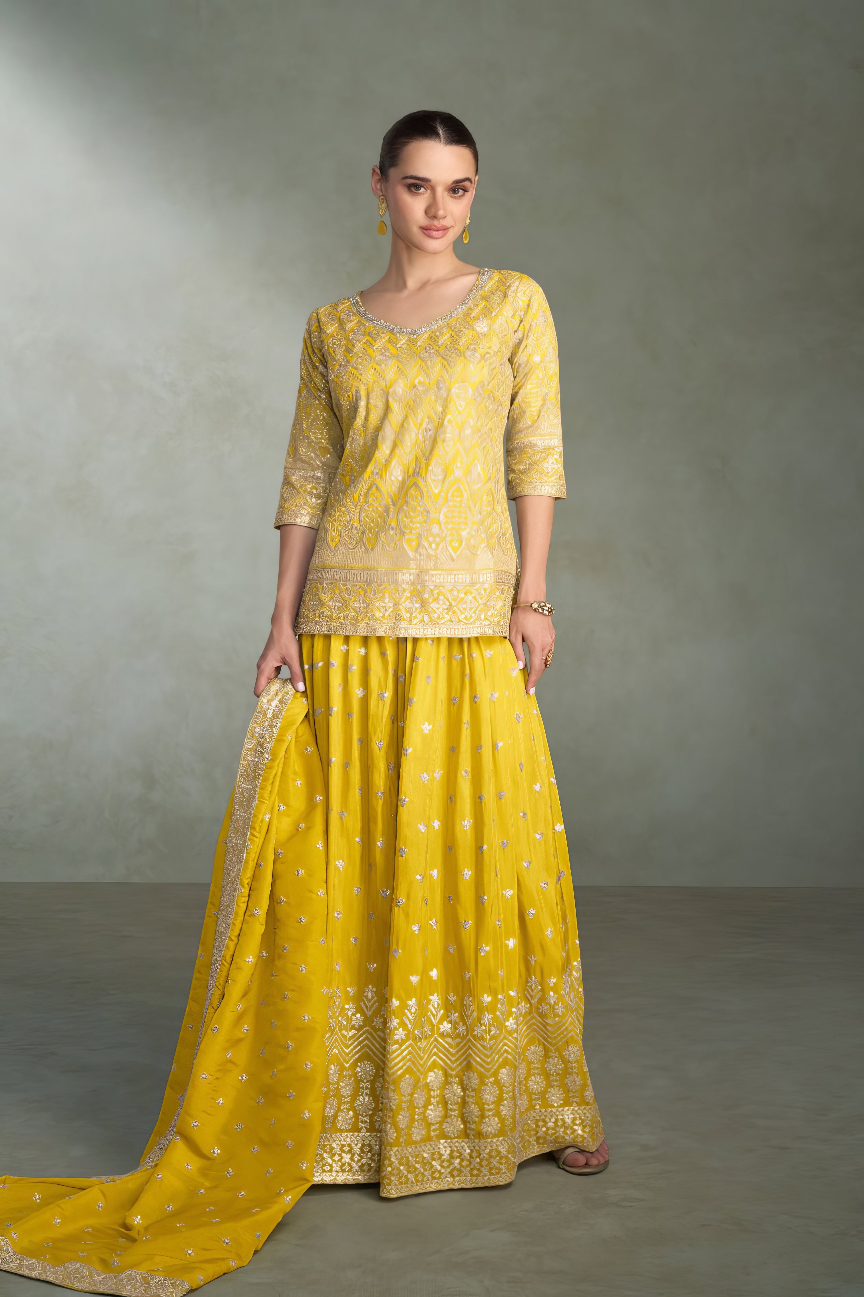 Real Simar Silk Sharara Set LXSR0124