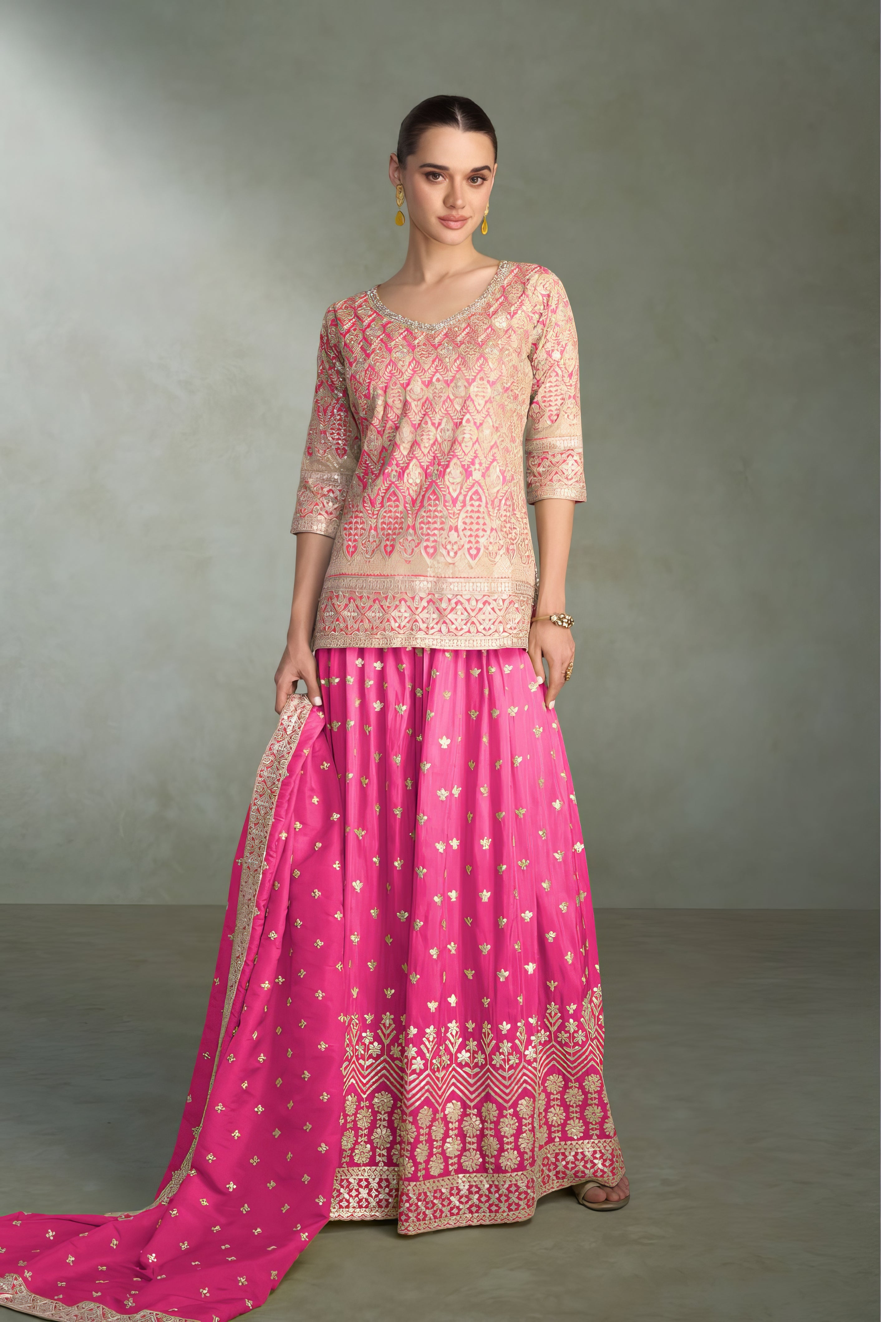 Real Simar Silk Sharara Set LXSR0124