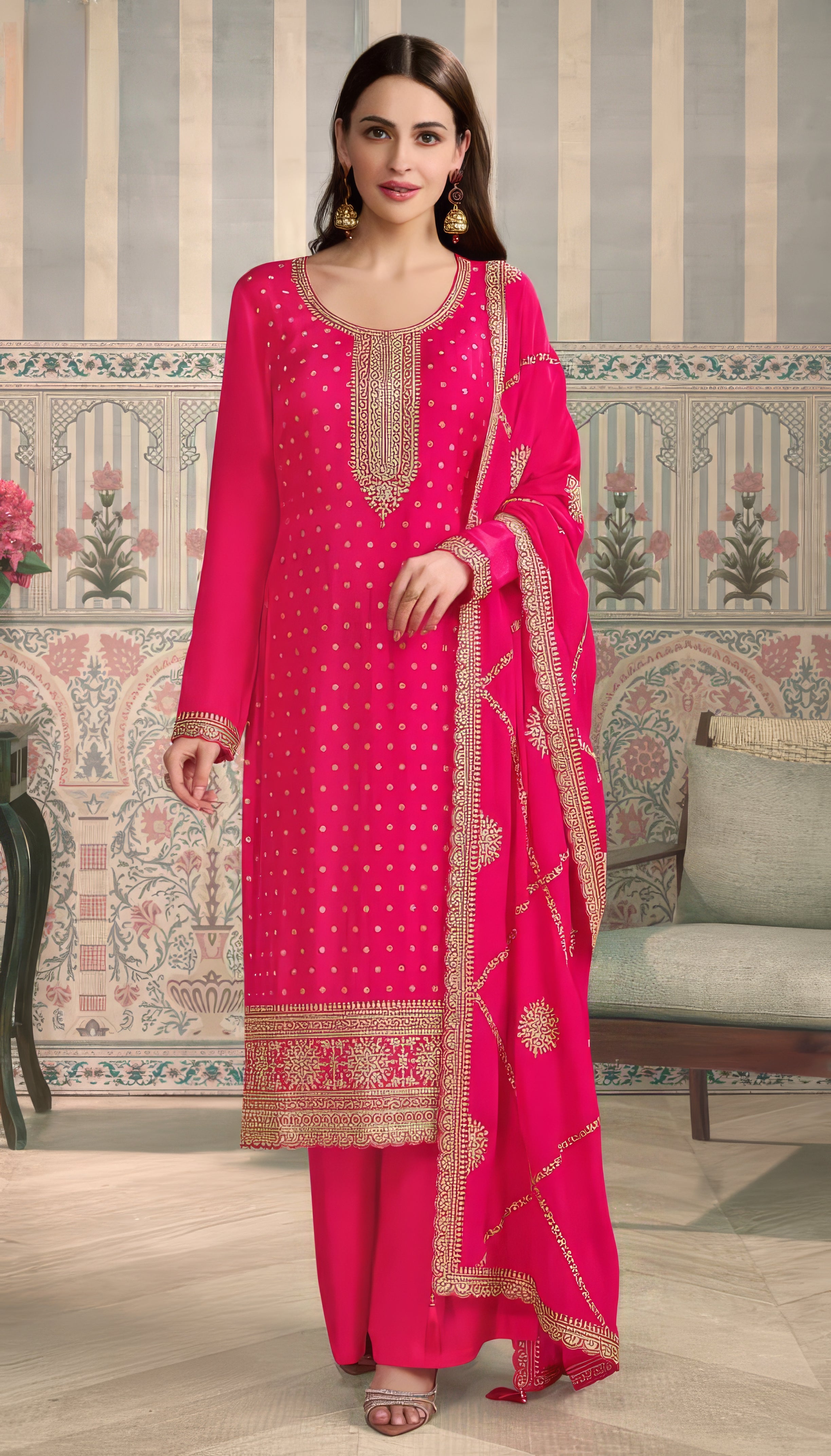 Vis Chiniya Silk Luxury Suit LXST0075
