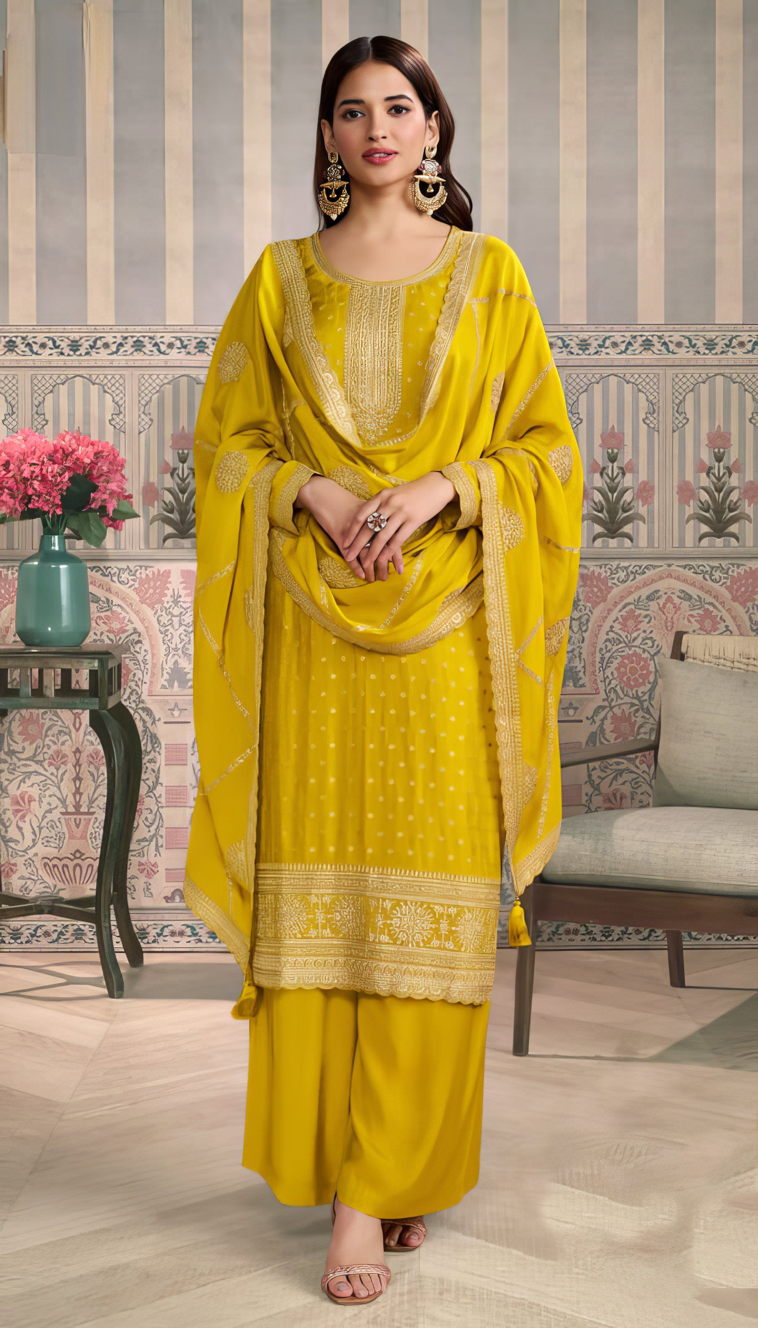 Vis Chiniya Silk Luxury Suit LXST0075