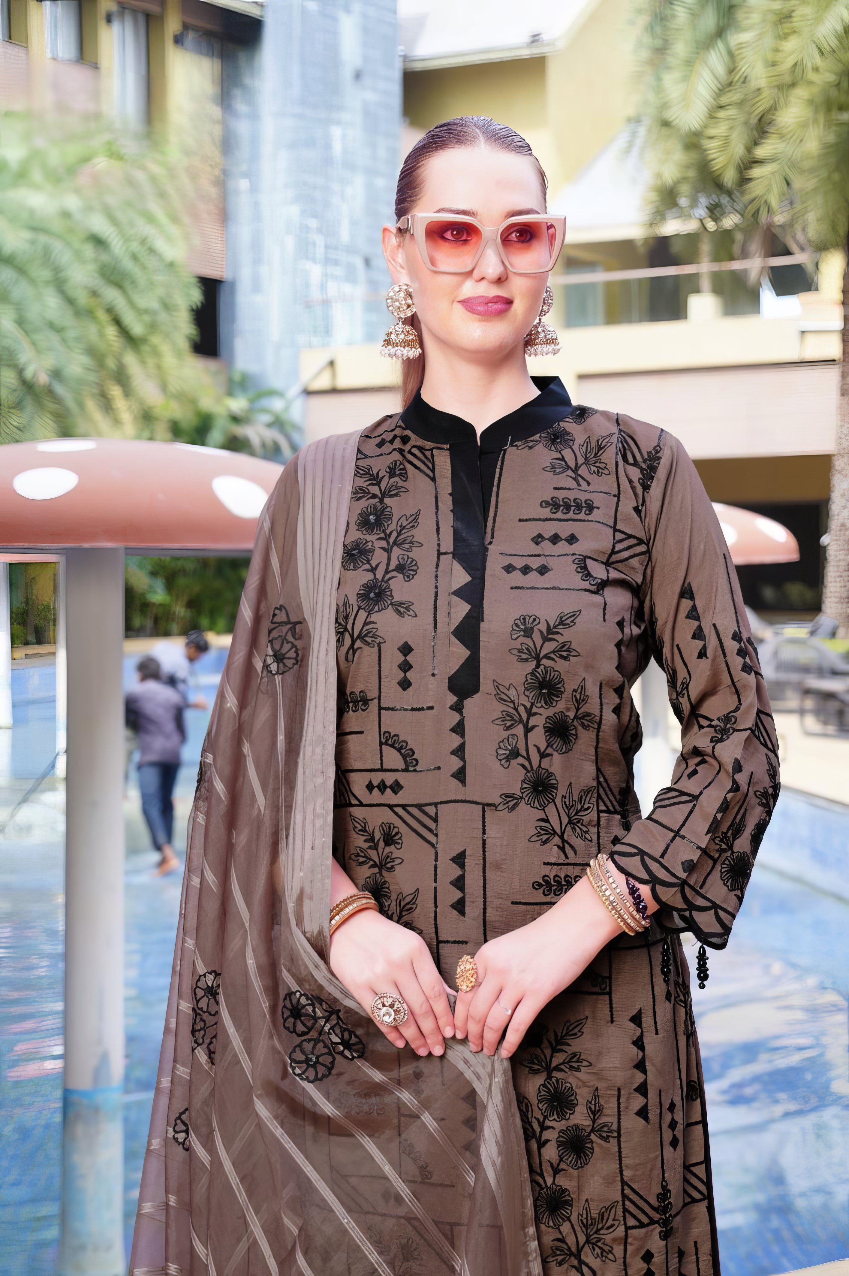 Premium Vichitra Fab Pakistani Suit LXPK0104