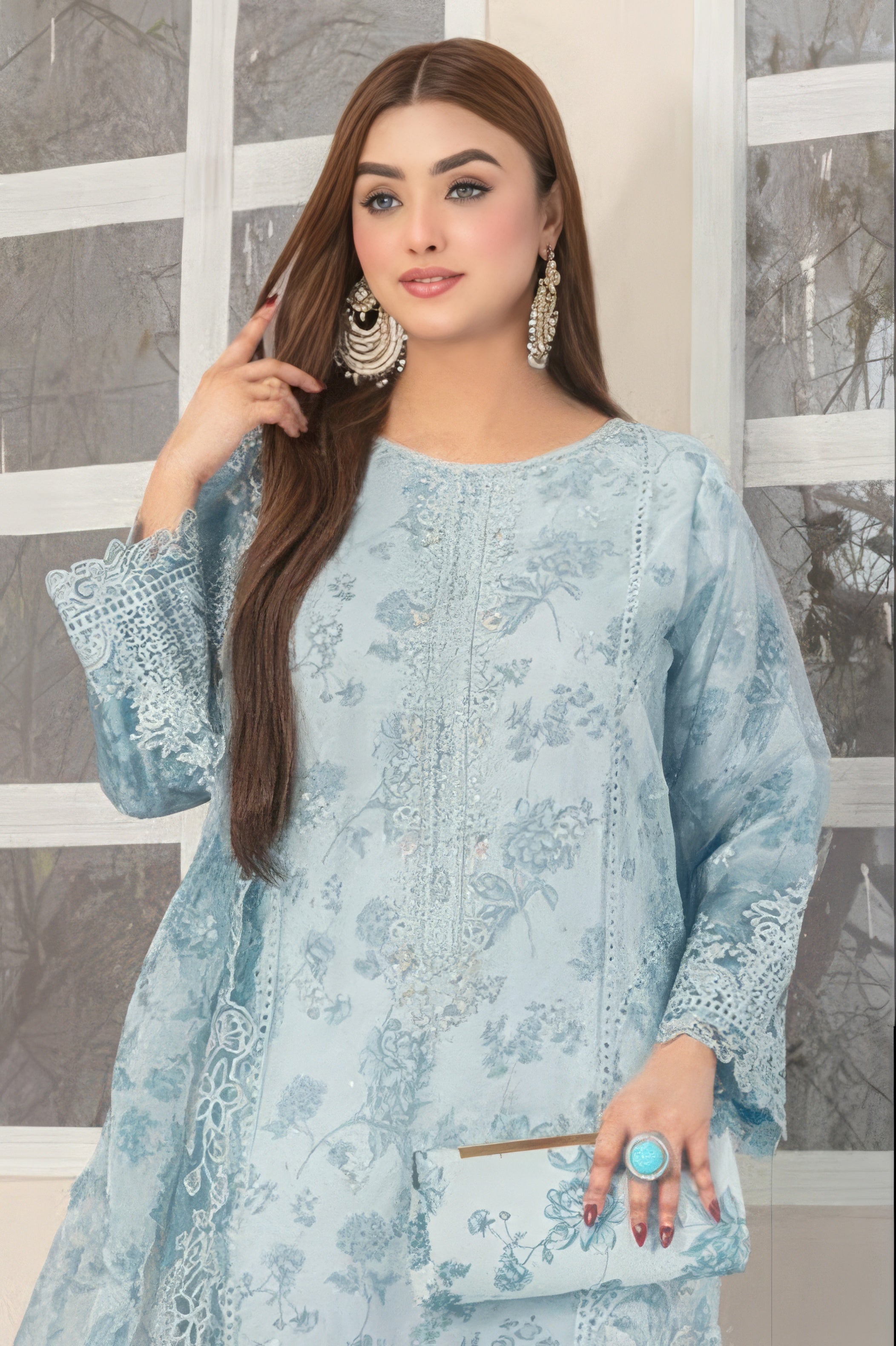 Organza Bloom Luxury Suit LXST0027