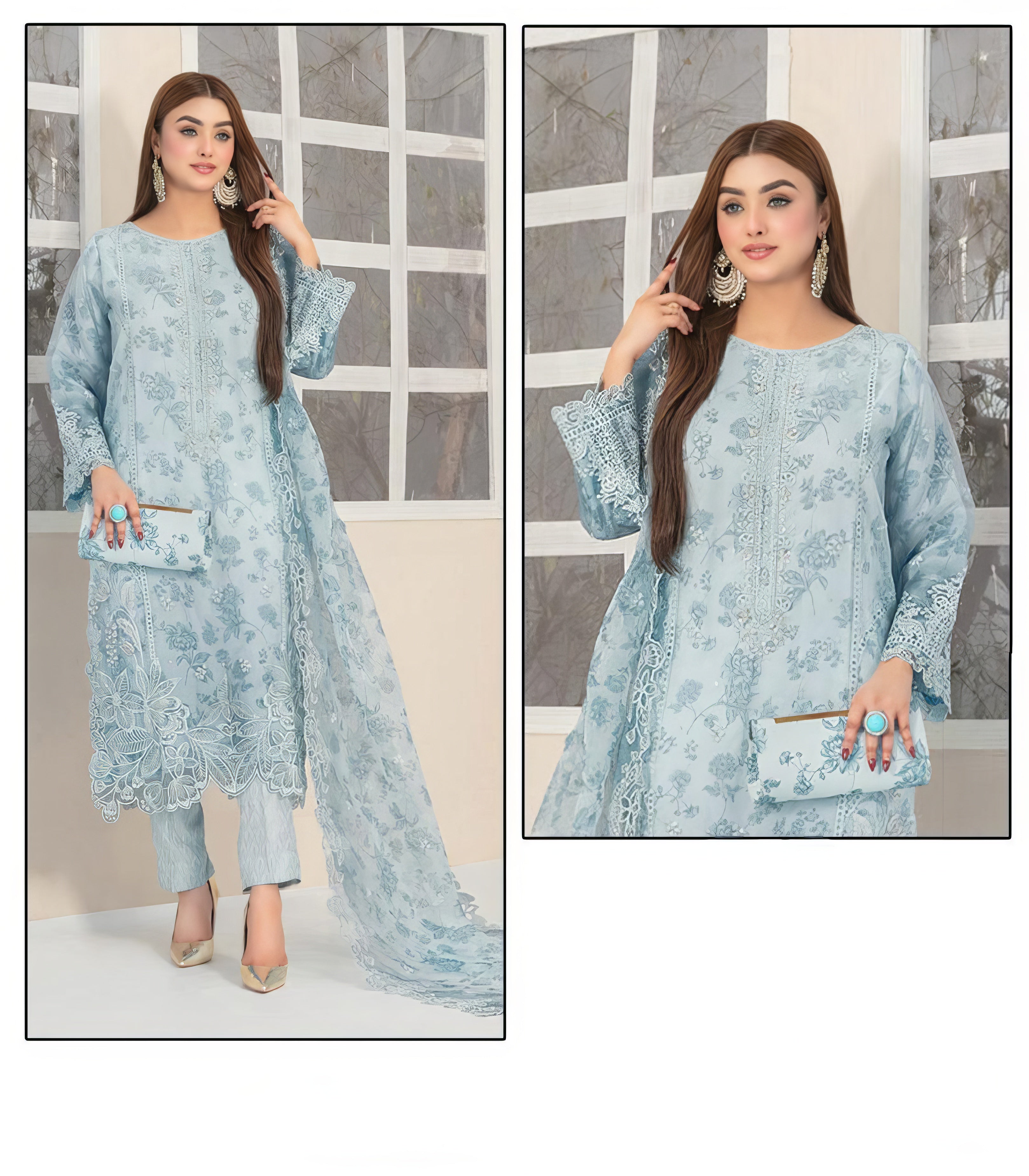 Organza Bloom Luxury Suit LXST0027