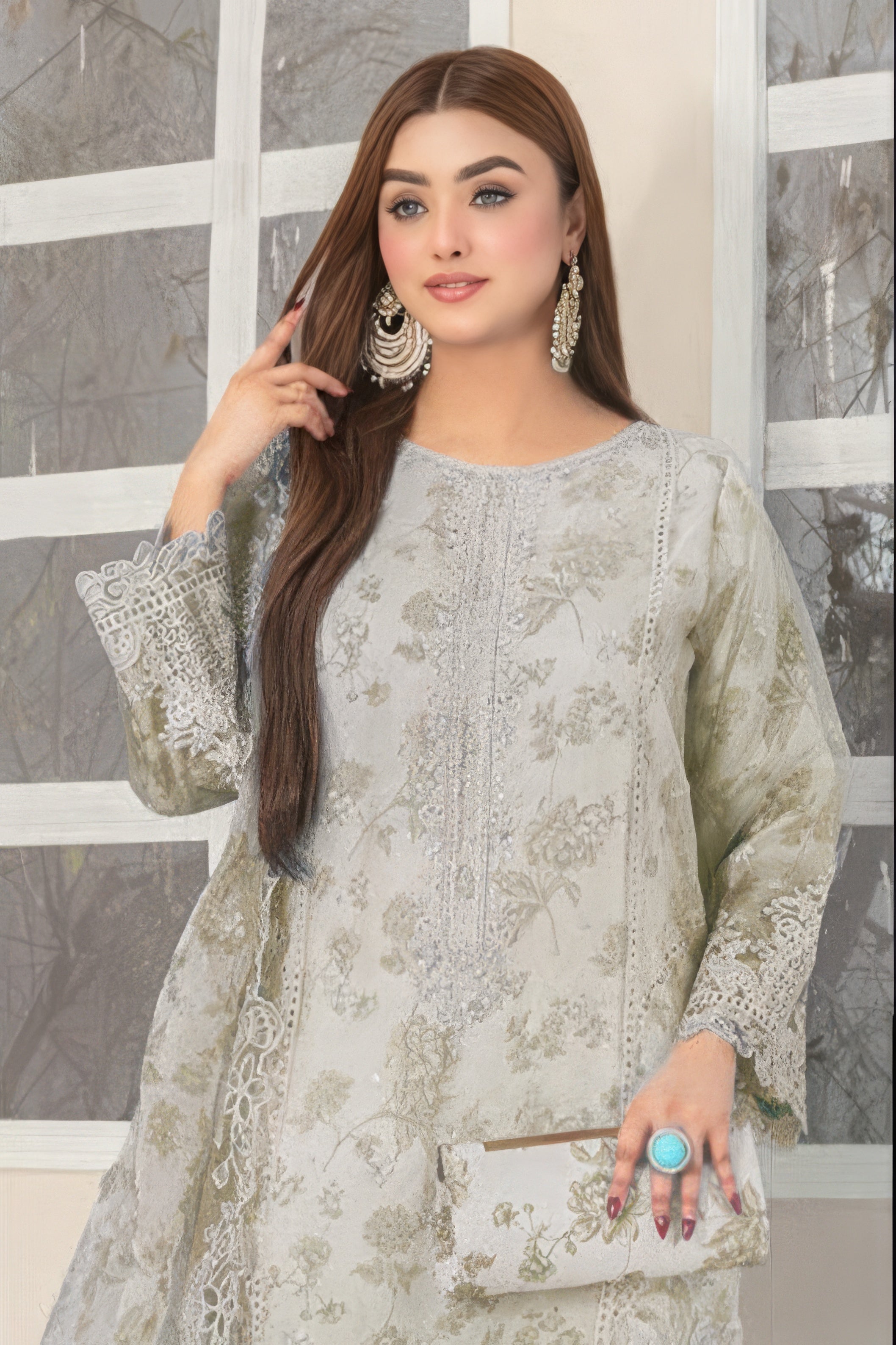 Organza Bloom Luxury Suit LXST0027