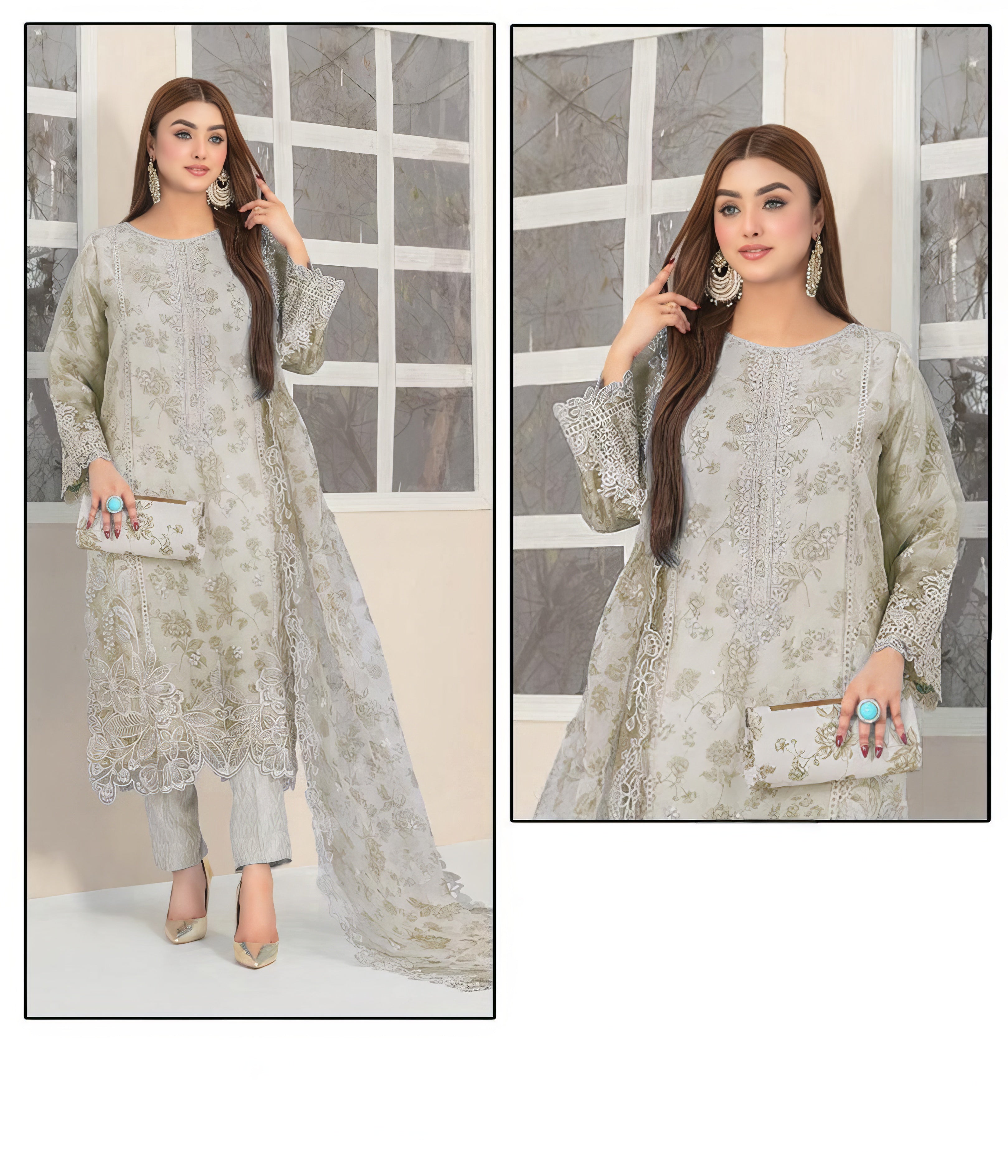 Organza Bloom Luxury Suit LXST0027