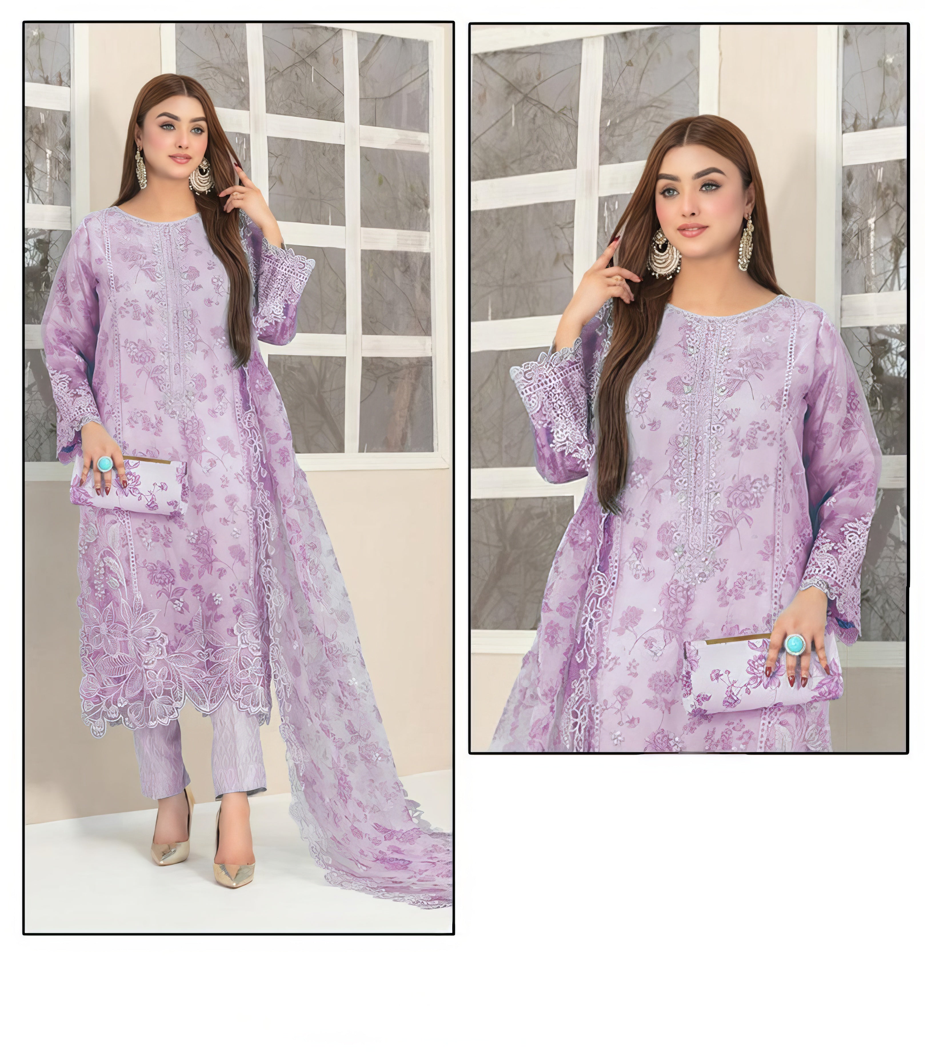 Organza Bloom Luxury Suit LXST0027