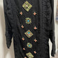 Black Designer Kurti, Matching Pants & Dupatta Set