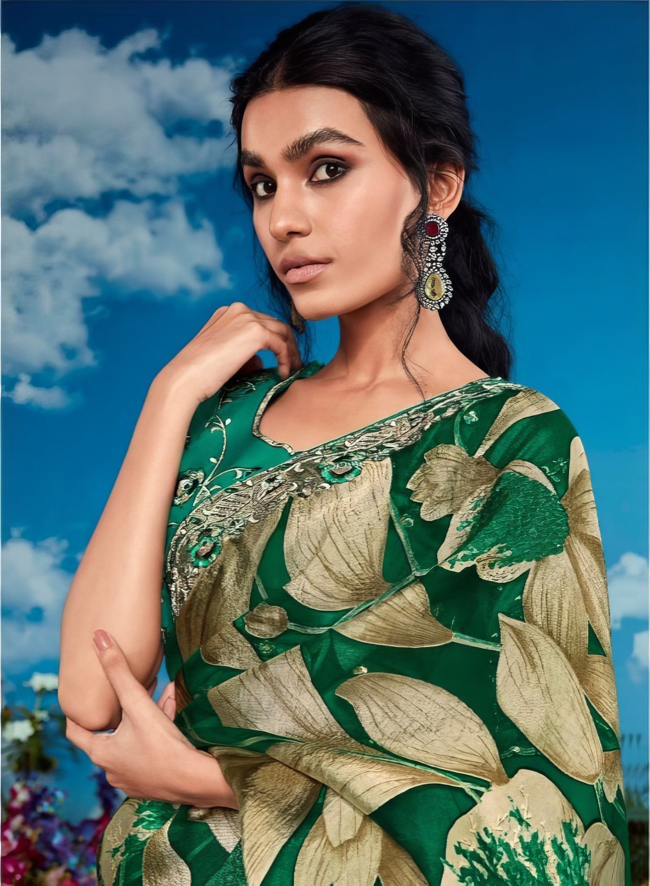 Phoolrang Brasso Pure Brasso Saree LXSE0030