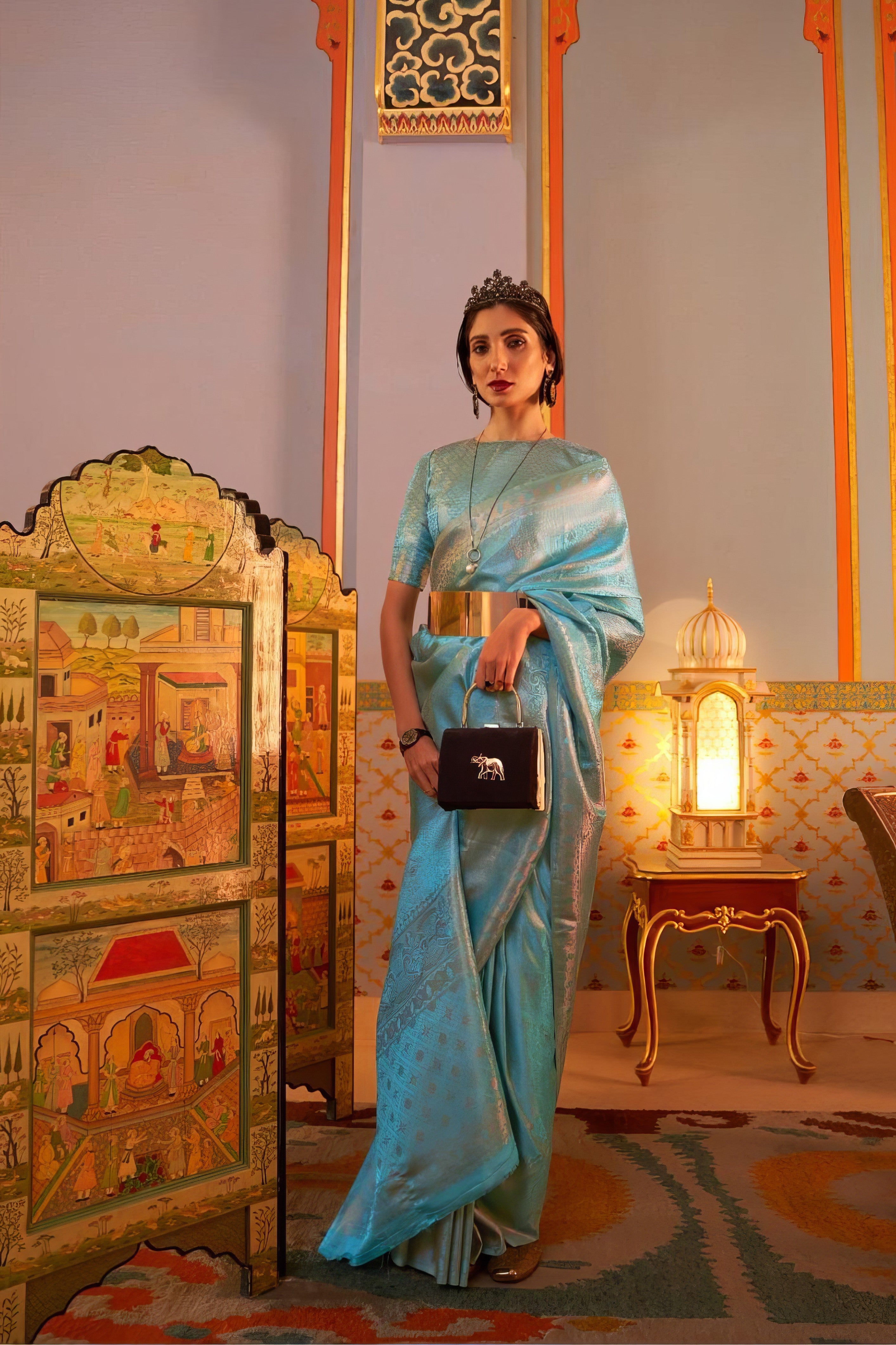 Satin Sheen Saree LXSE0010