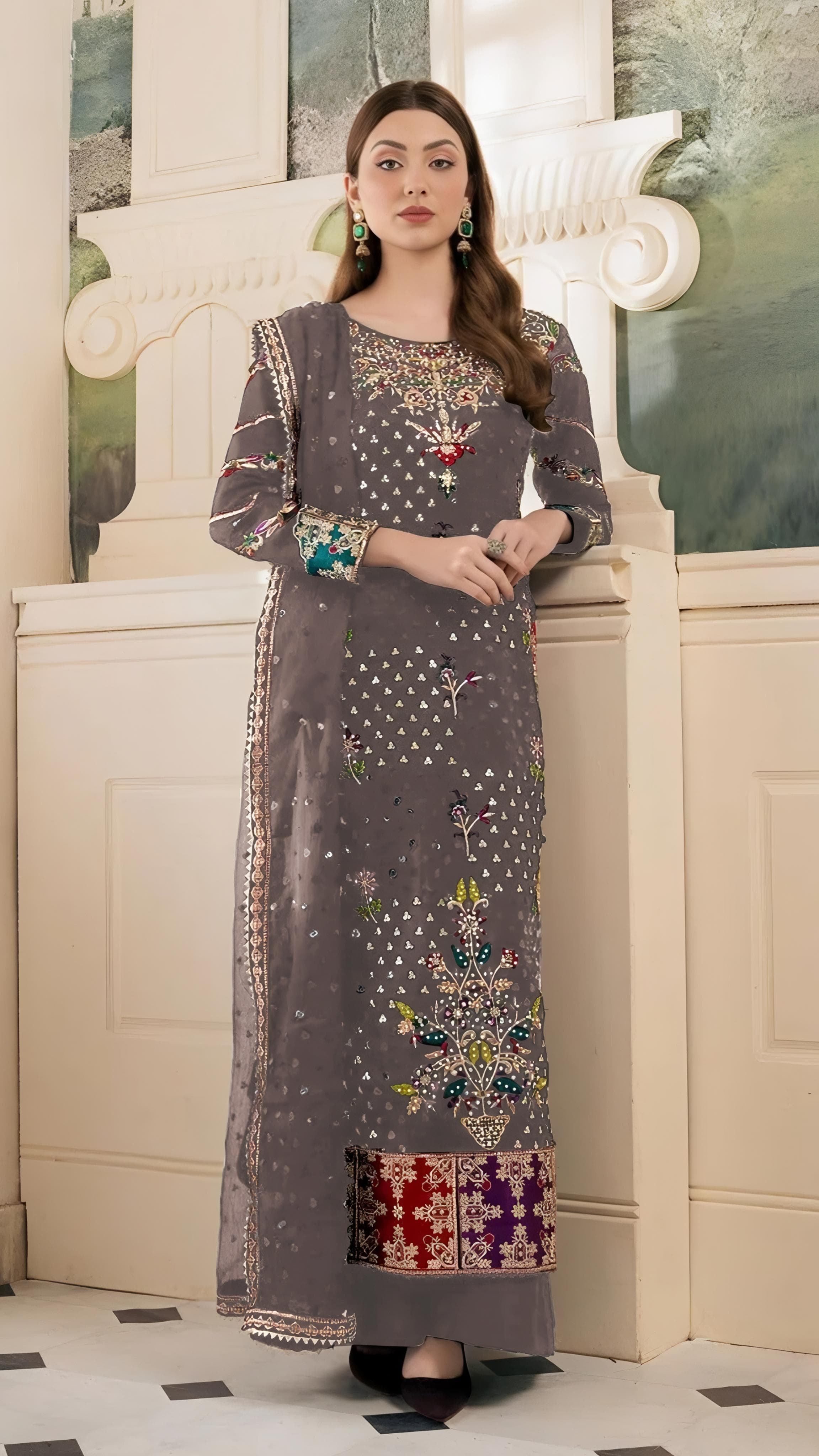 Falak Shimmer Fox Georgette pakistani suit EAPK0005