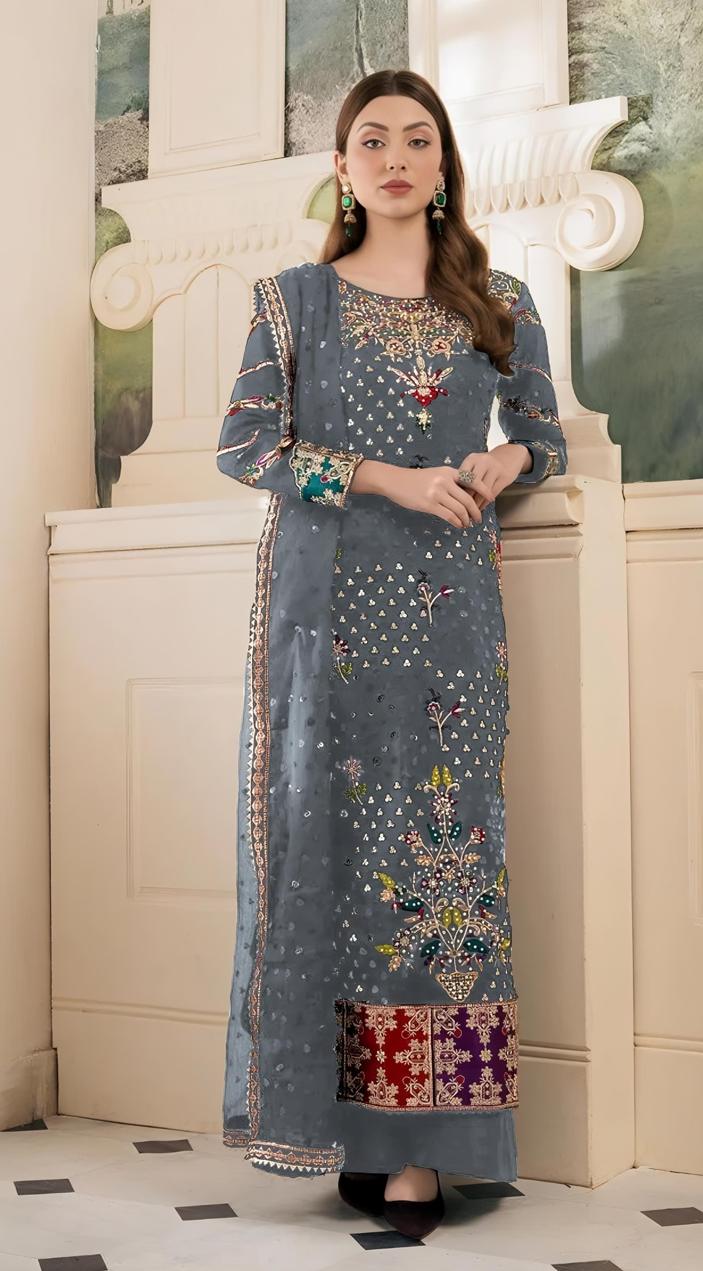 Falak Shimmer Fox Georgette pakistani suit EAPK0005