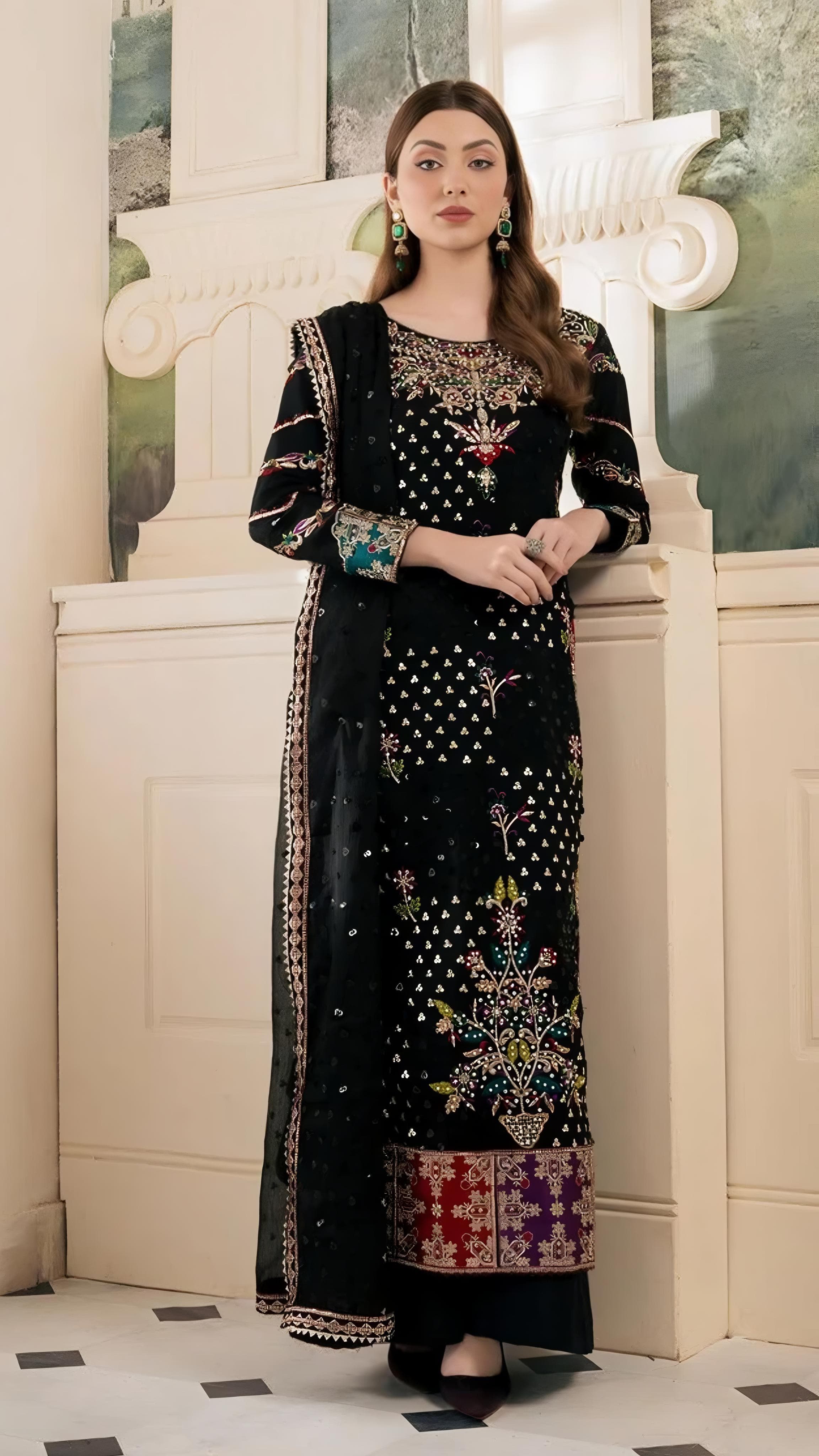 Falak Shimmer Fox Georgette pakistani suit EAPK0005