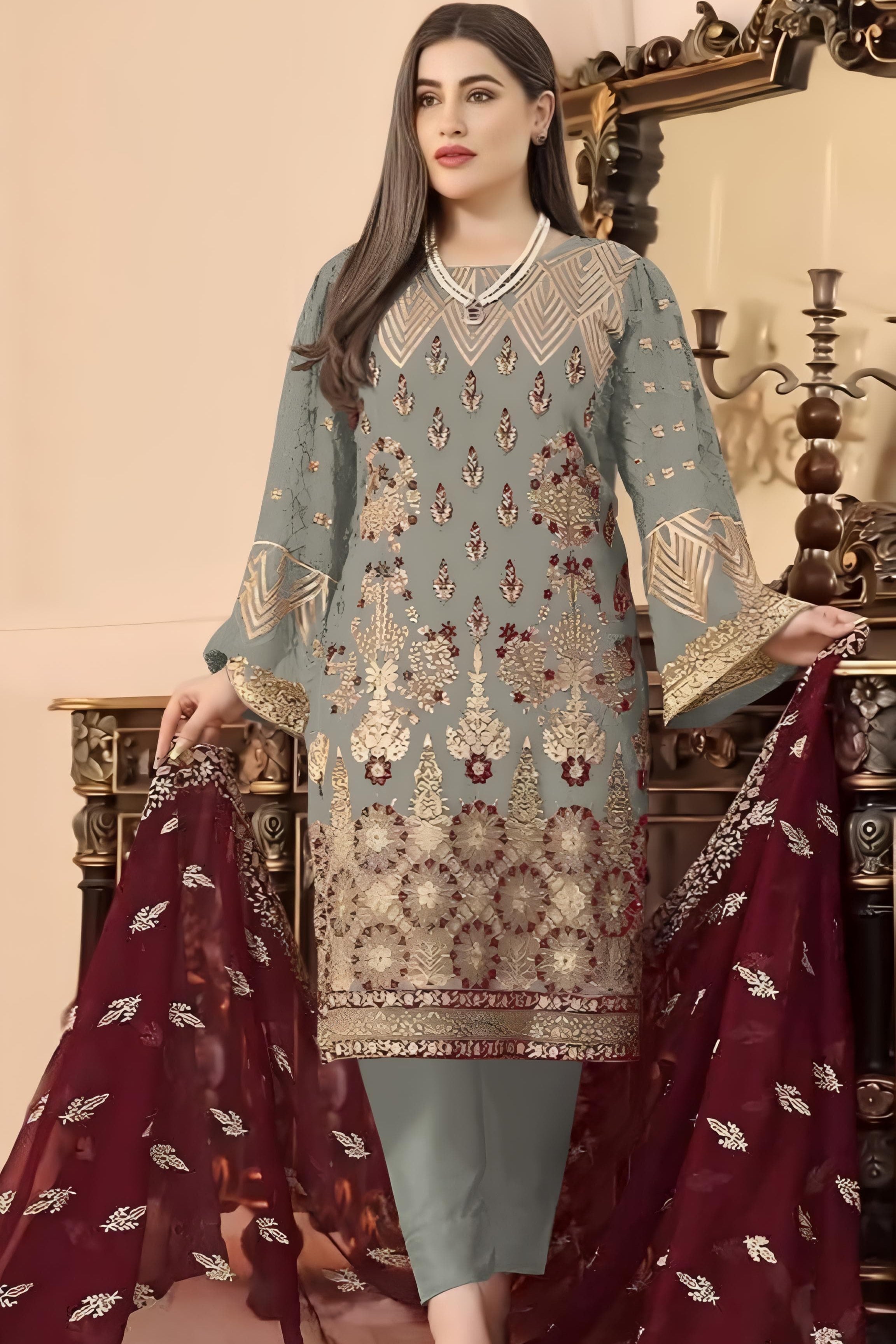 Naazmeen Charm Faux Georgette pakistani suit EAPK0007
