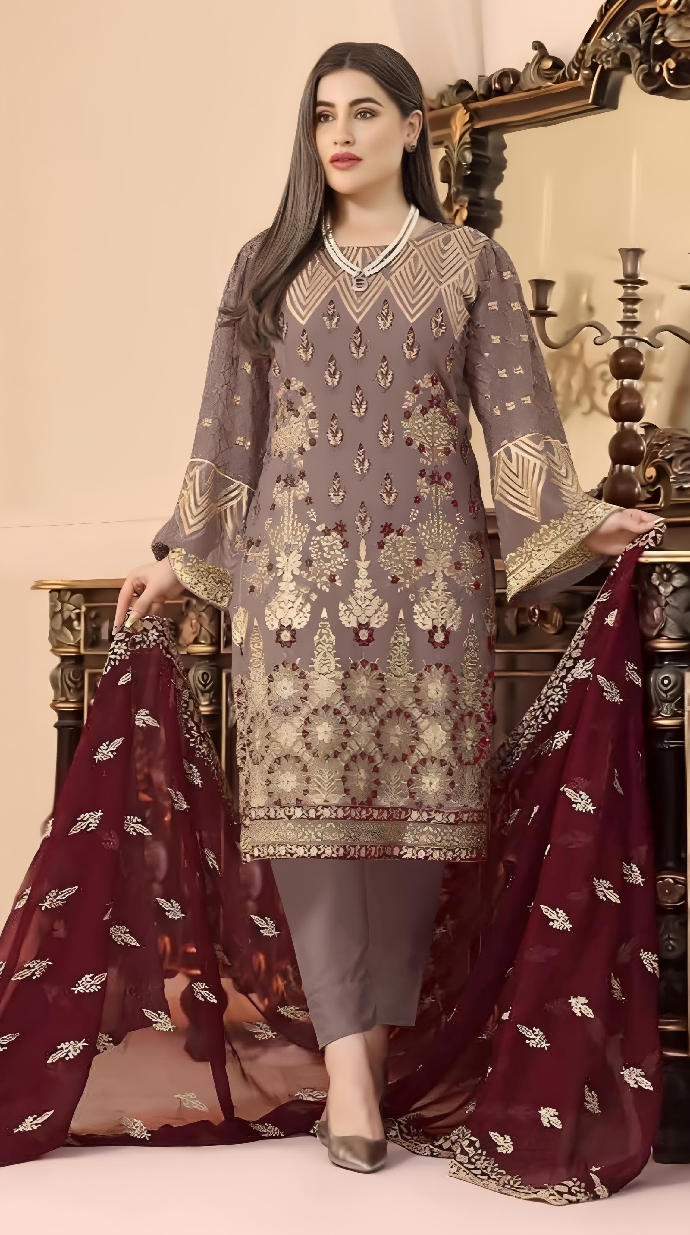 Naazmeen Charm Faux Georgette pakistani suit EAPK0007