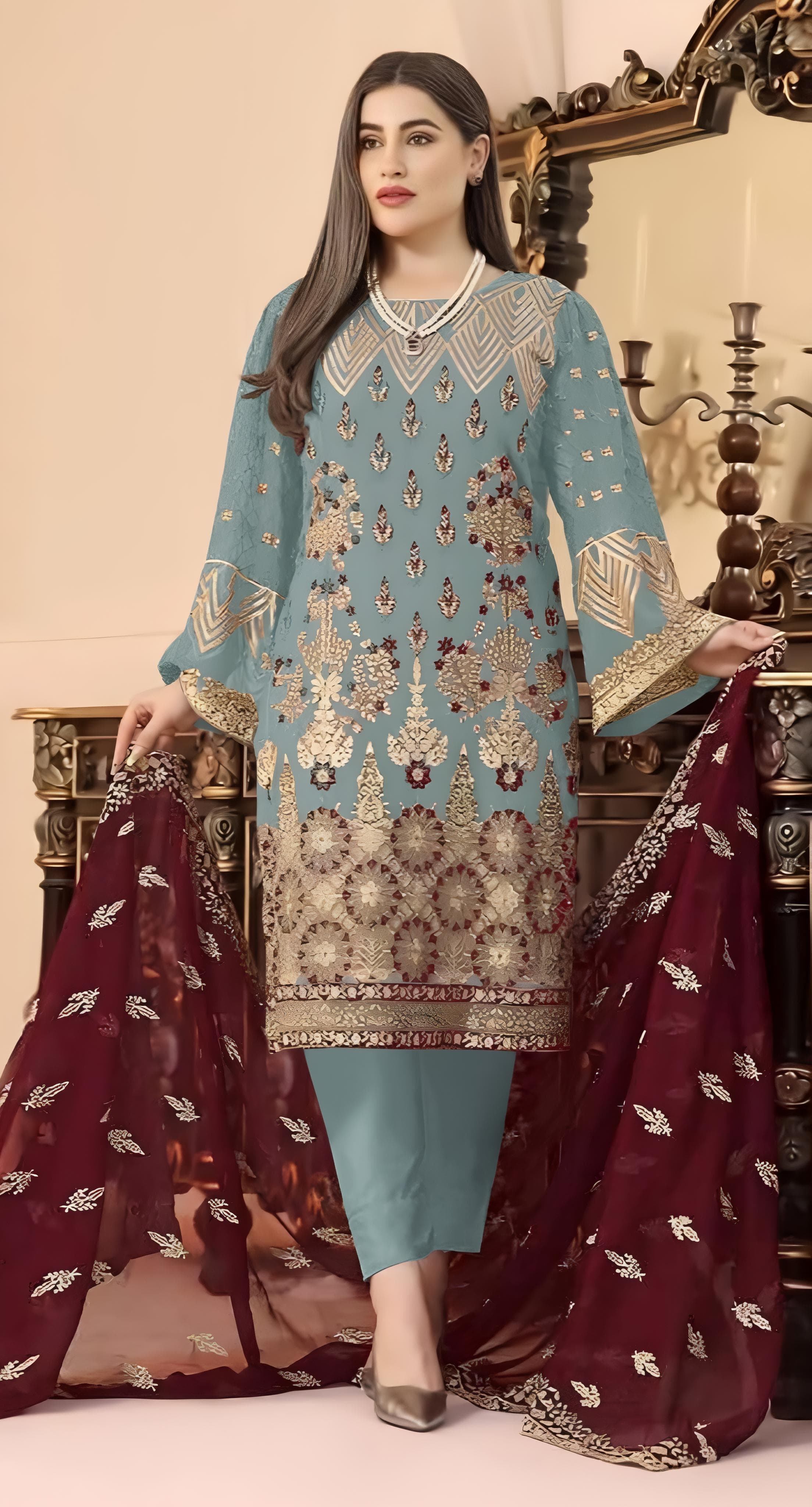 Naazmeen Charm Faux Georgette pakistani suit EAPK0007