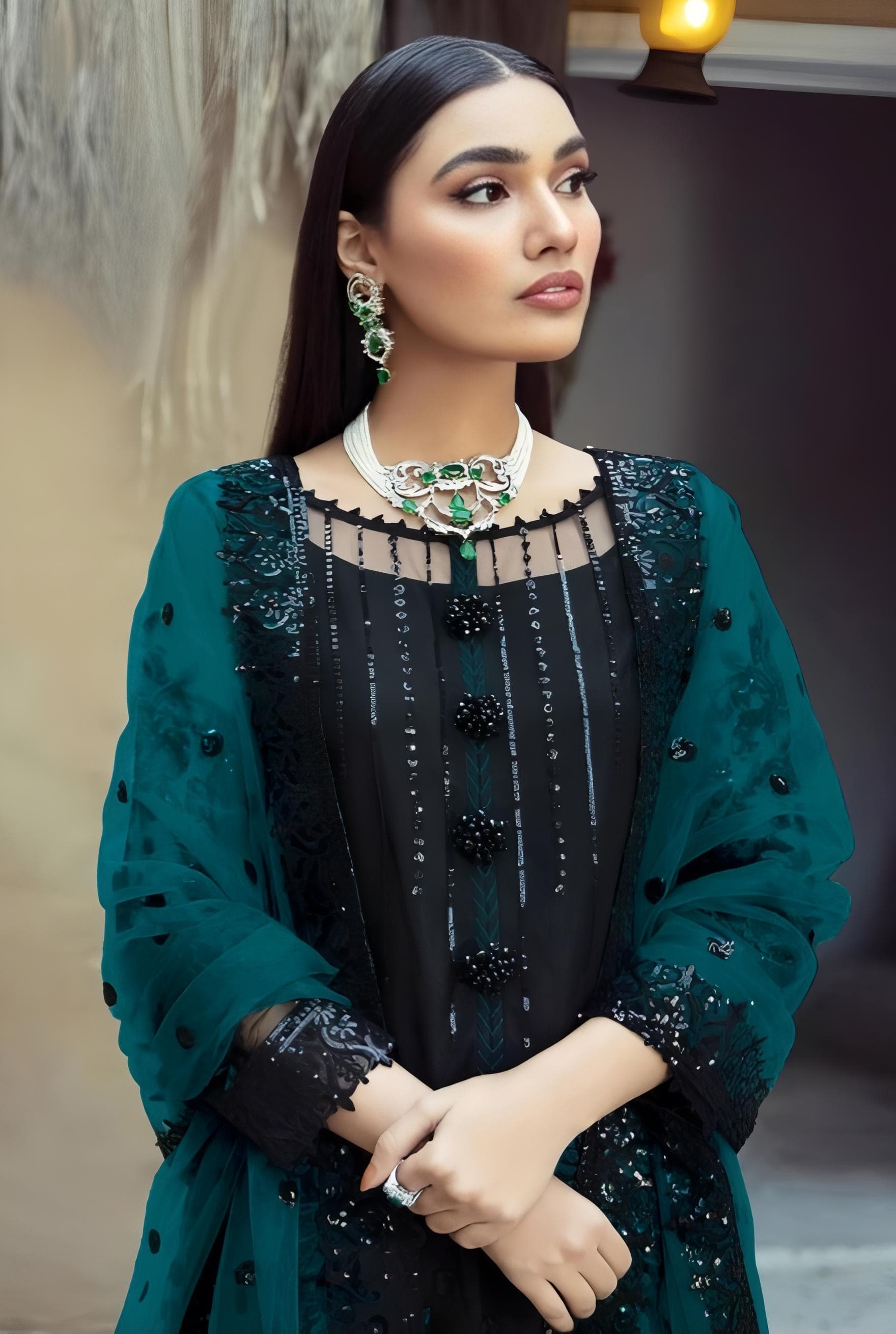 Georgette Gleam Pakistani suit EAPK0017