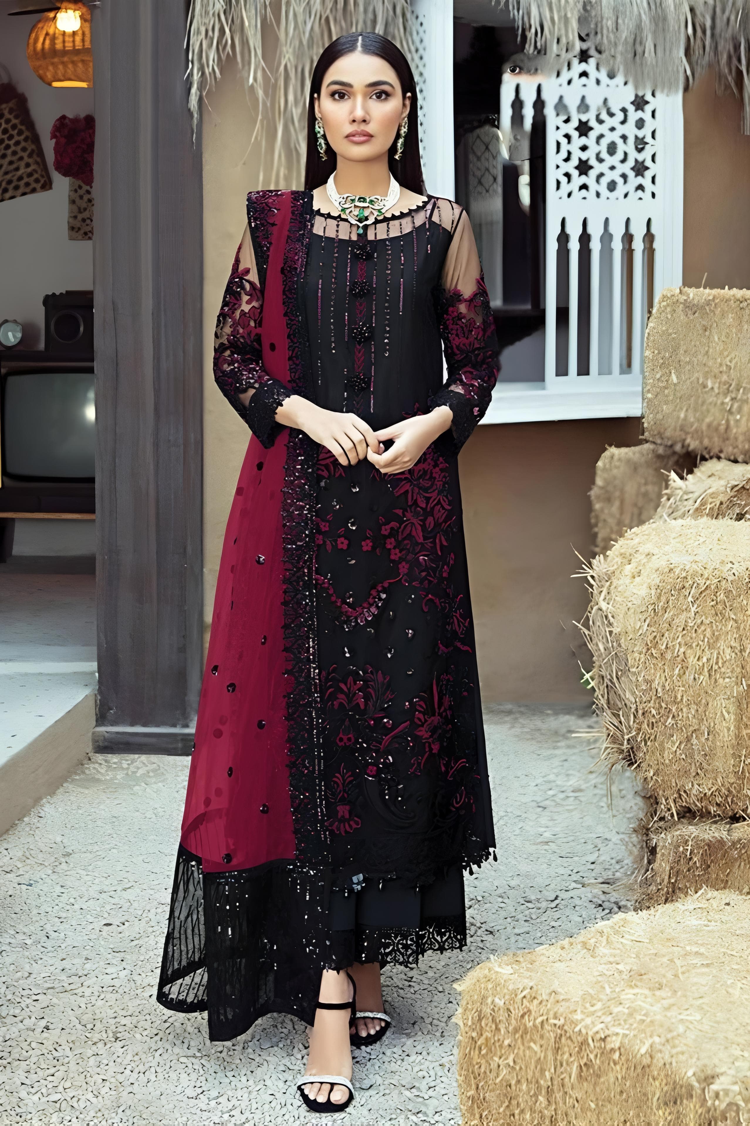 Georgette Gleam Pakistani suit EAPK0017