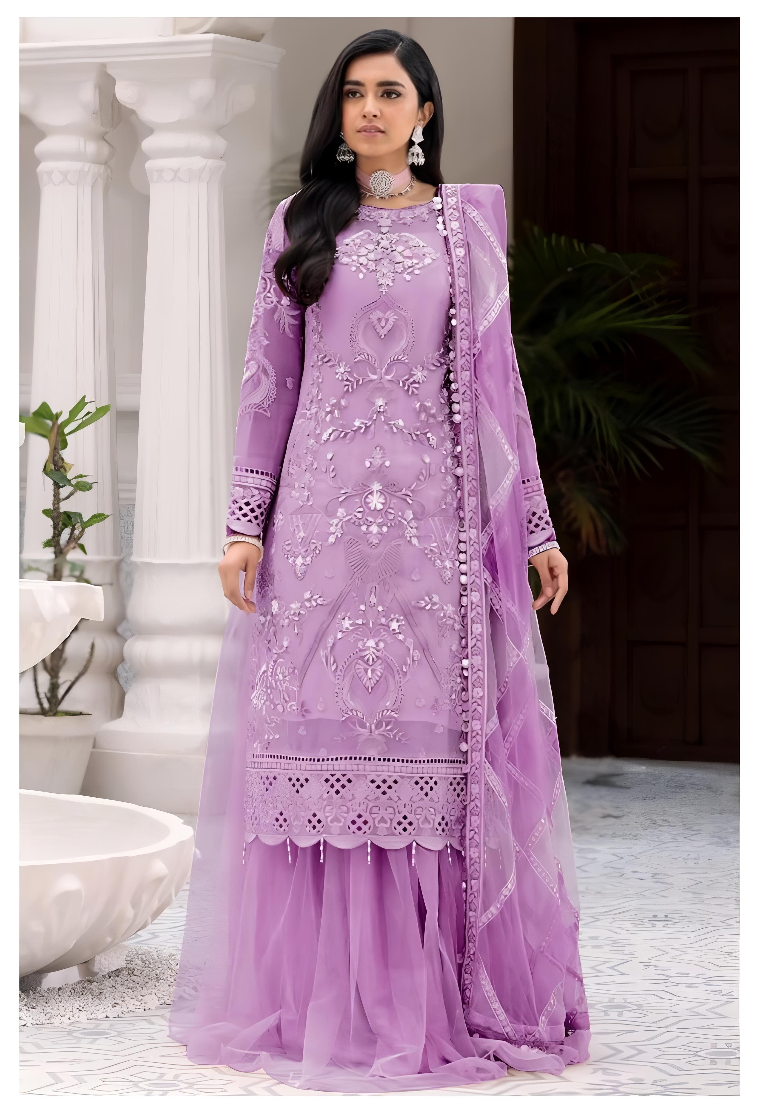 Heavy Net Georgette Embroidery Pakistani Suit EAPK0039