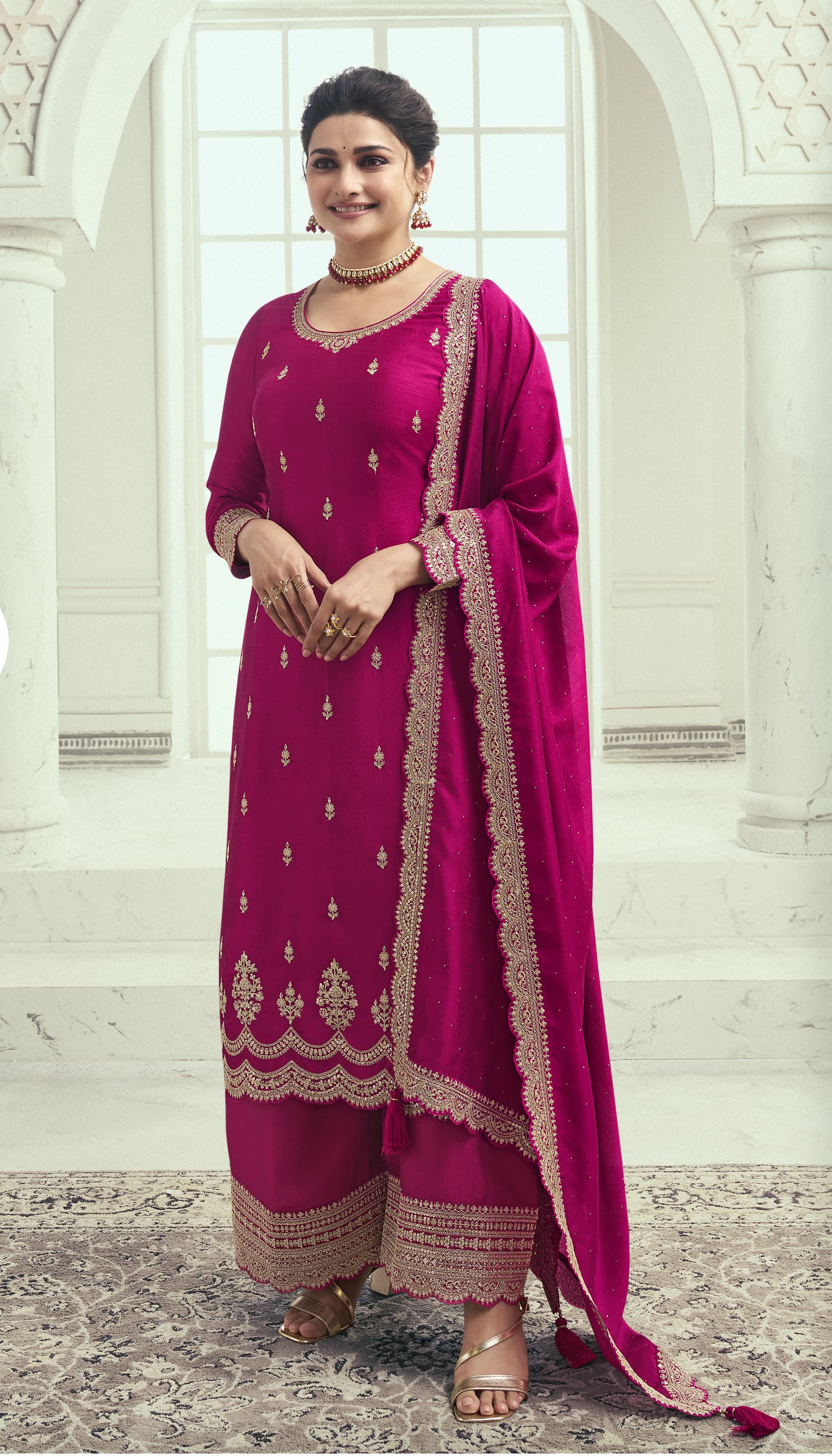 Suit with vichitra silk & sequence work  EAST0010