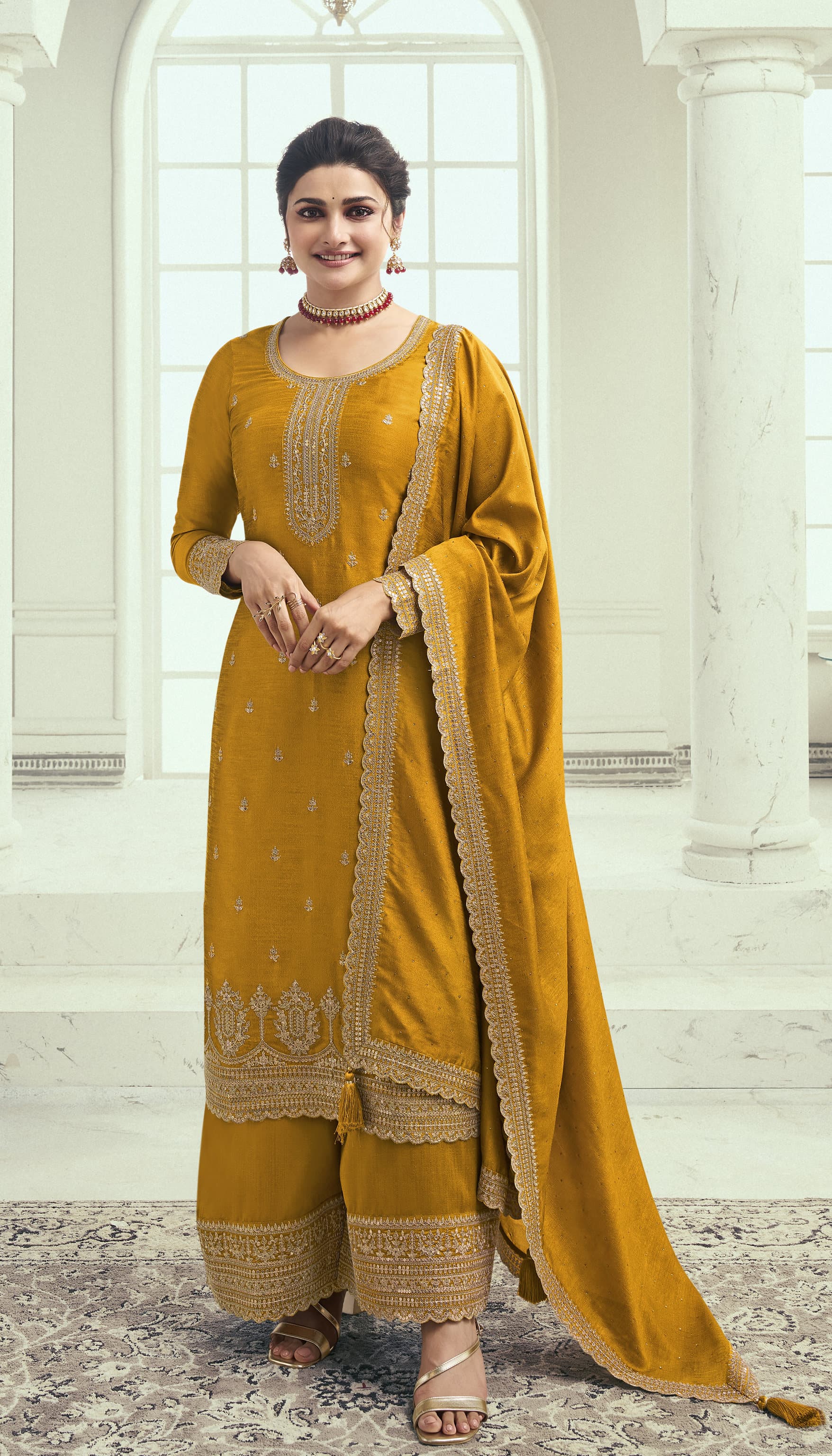 Suit with vichitra silk & sequence work  EAST0010