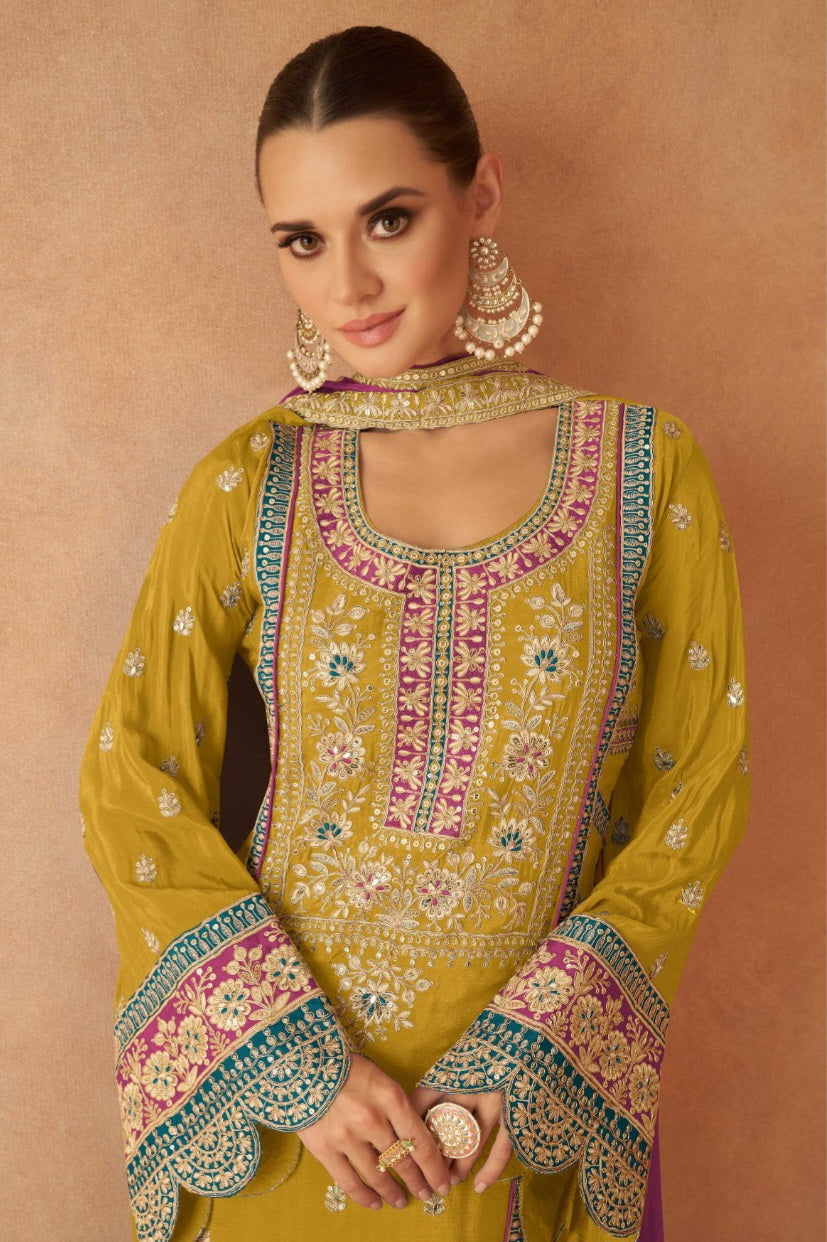 Chinon Charm Embroidered Sharara LXSR0009