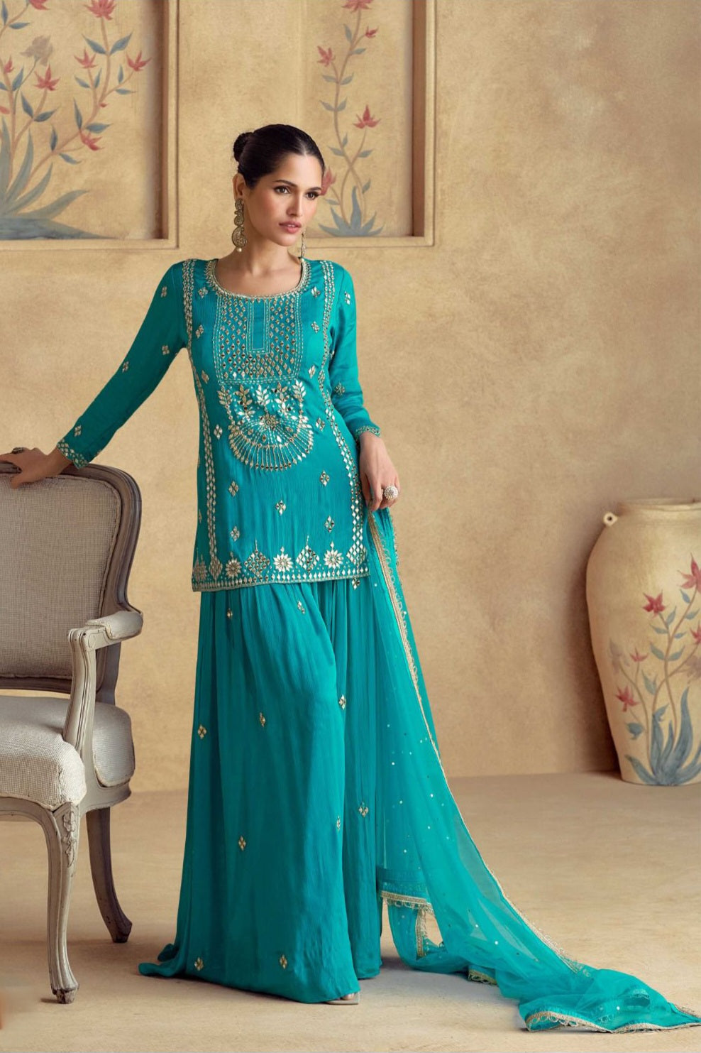 Silken Aura  Luxury Sharara LXSR0015