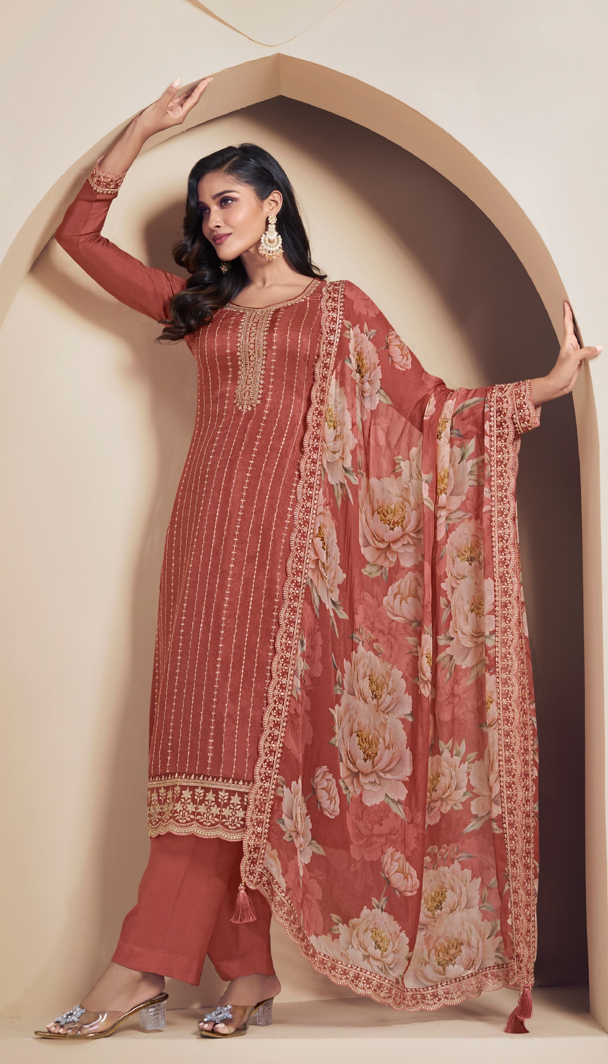 Threaded Embroidered Premium Suit LXST0012