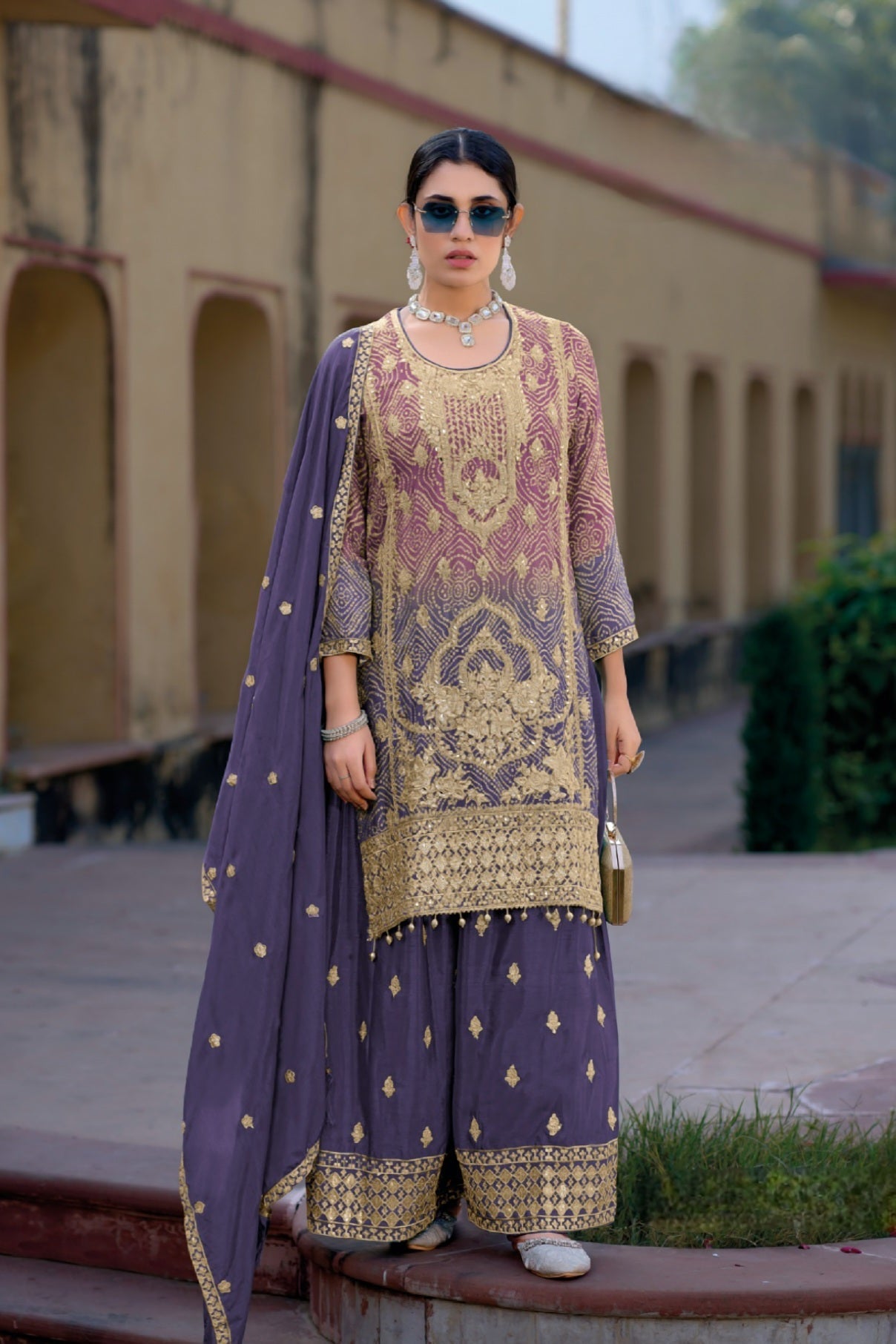 Rangrez Embroidered Sharara LXSR0026