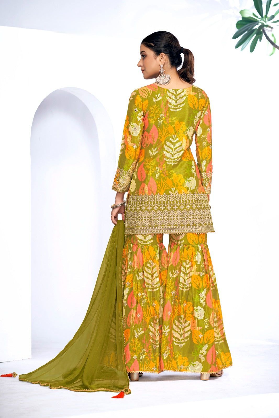 Finefeel Digital Printed Sharara Suit LXSR0043