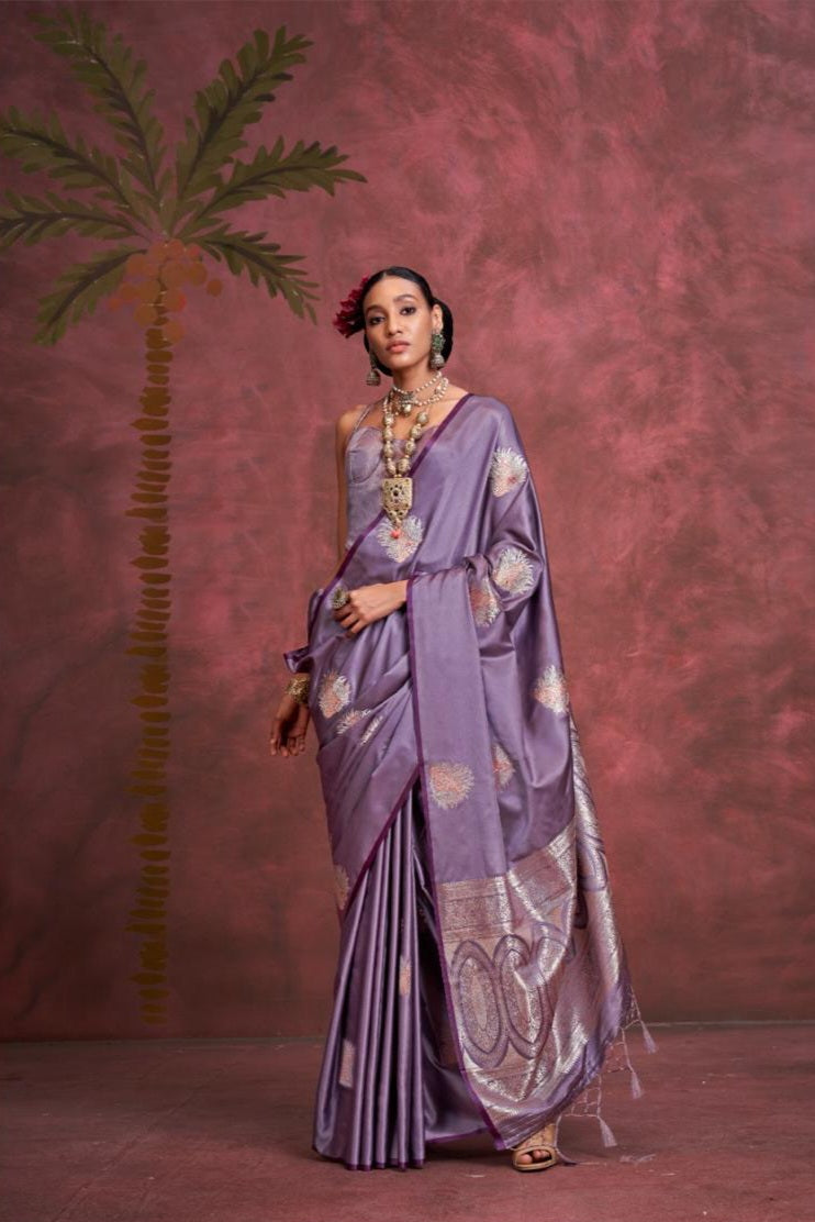 Pure Satin Handloom Weaving Saree LXSE0002