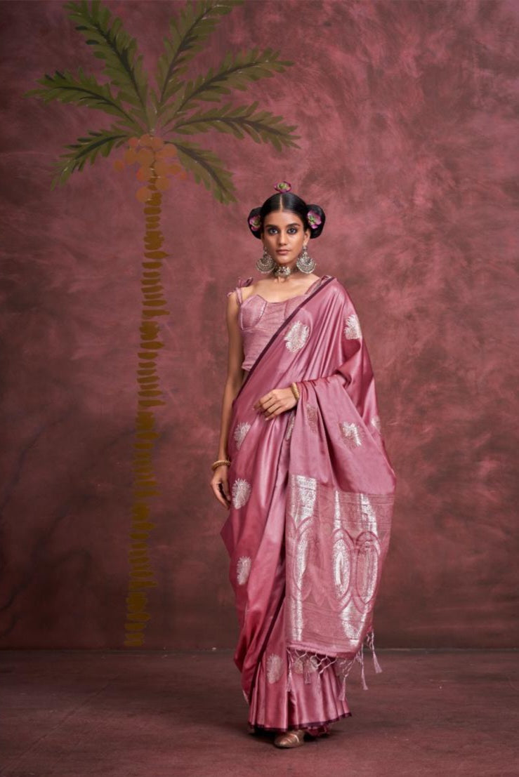 Pure Satin Handloom Weaving Saree LXSE0002