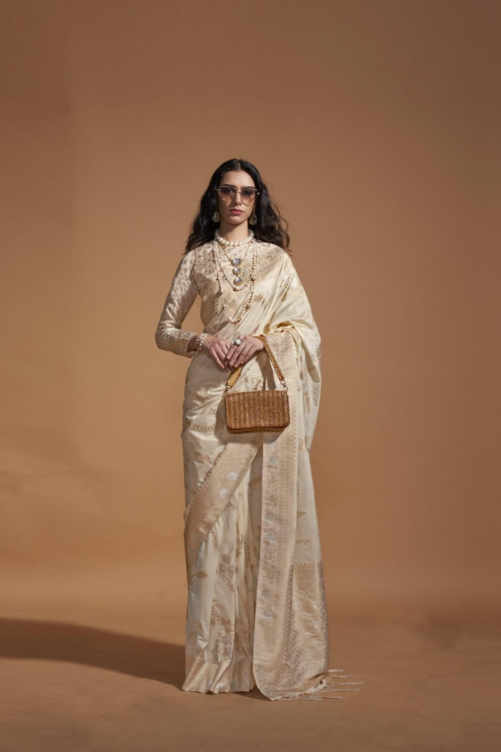 Pure Georgatte Handloom Weaving Saree LXSE0003