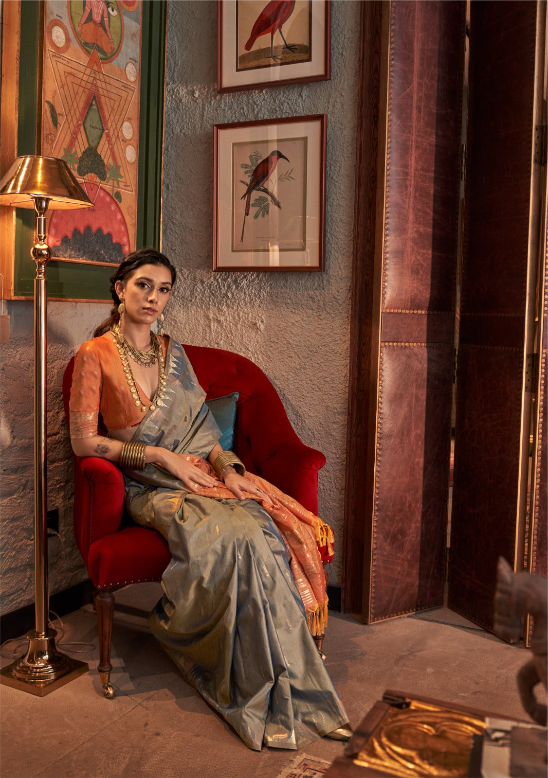 Tussar Silk Handloom Weaving Saree EASE0008