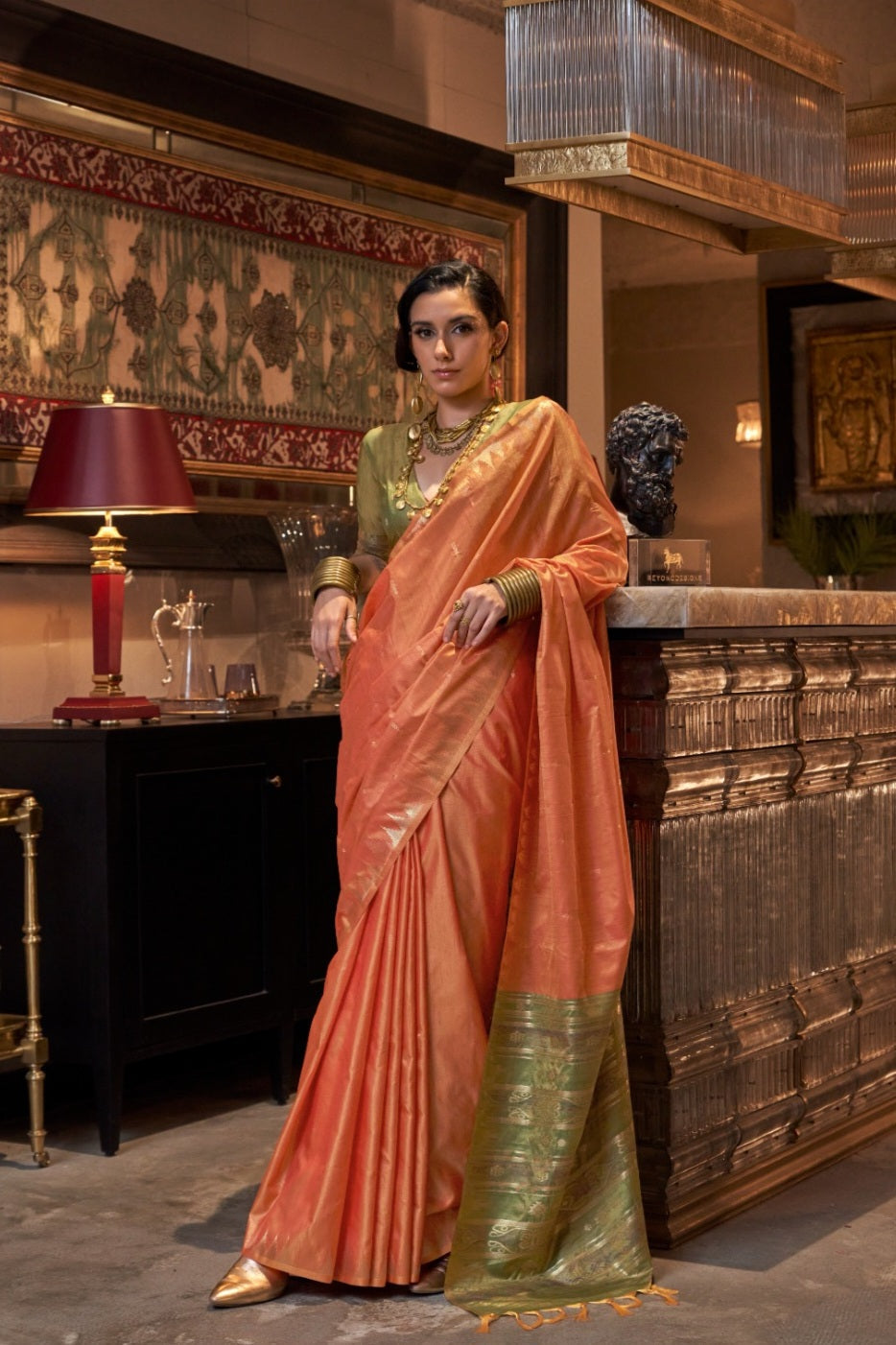 Tussar Silk Handloom Weaving Saree EASE0008