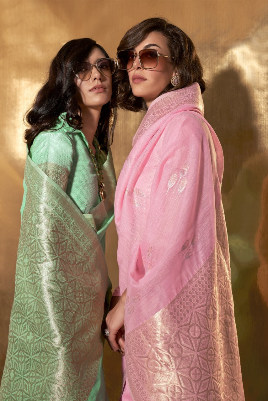 Handwoven Linen Sarees EASE0009