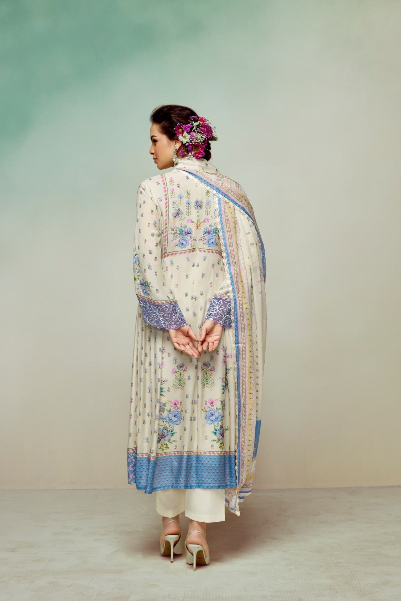 Elysian Lace Georgette Suit LXST0029