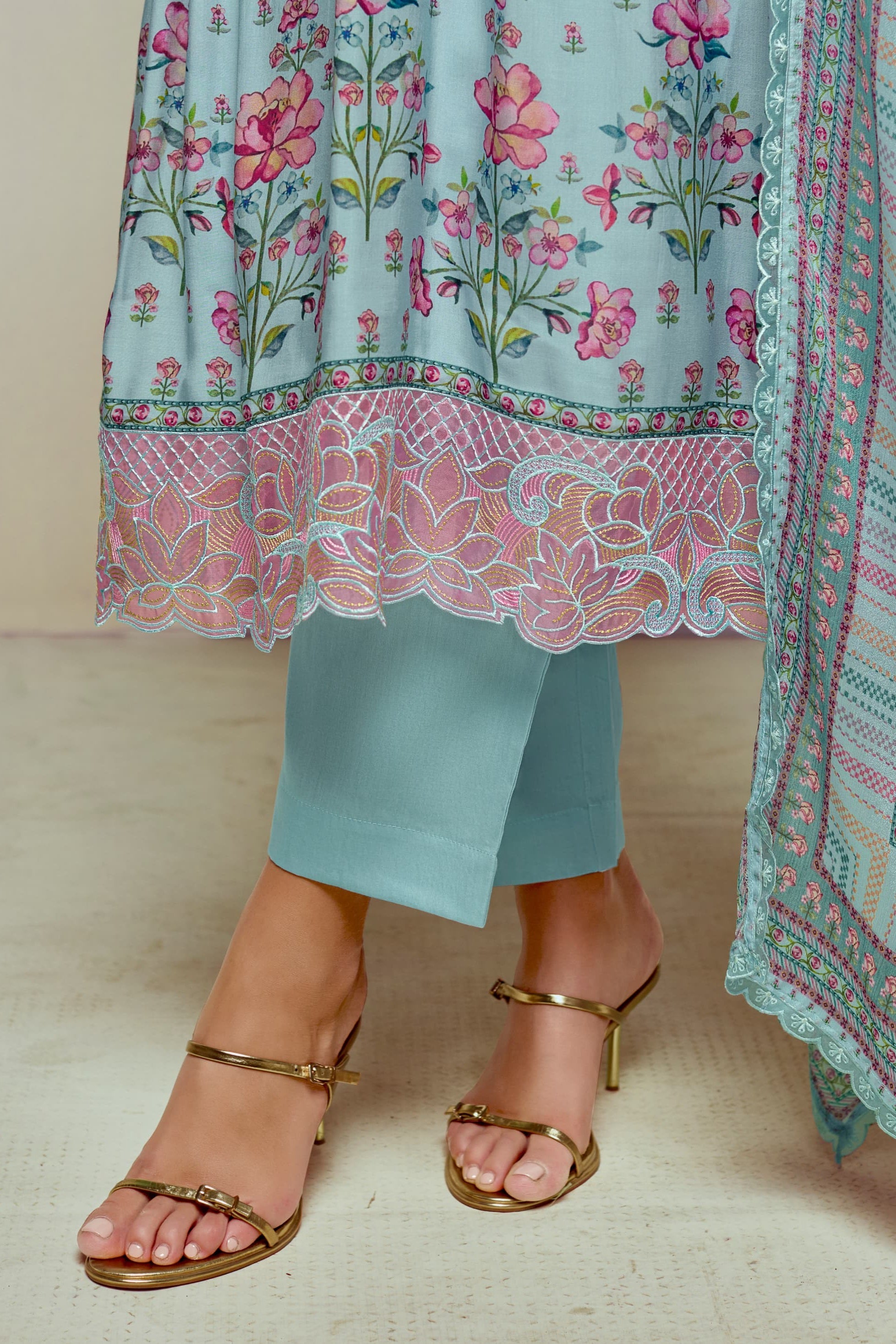 Elysian Lace Georgette Suit LXST0029