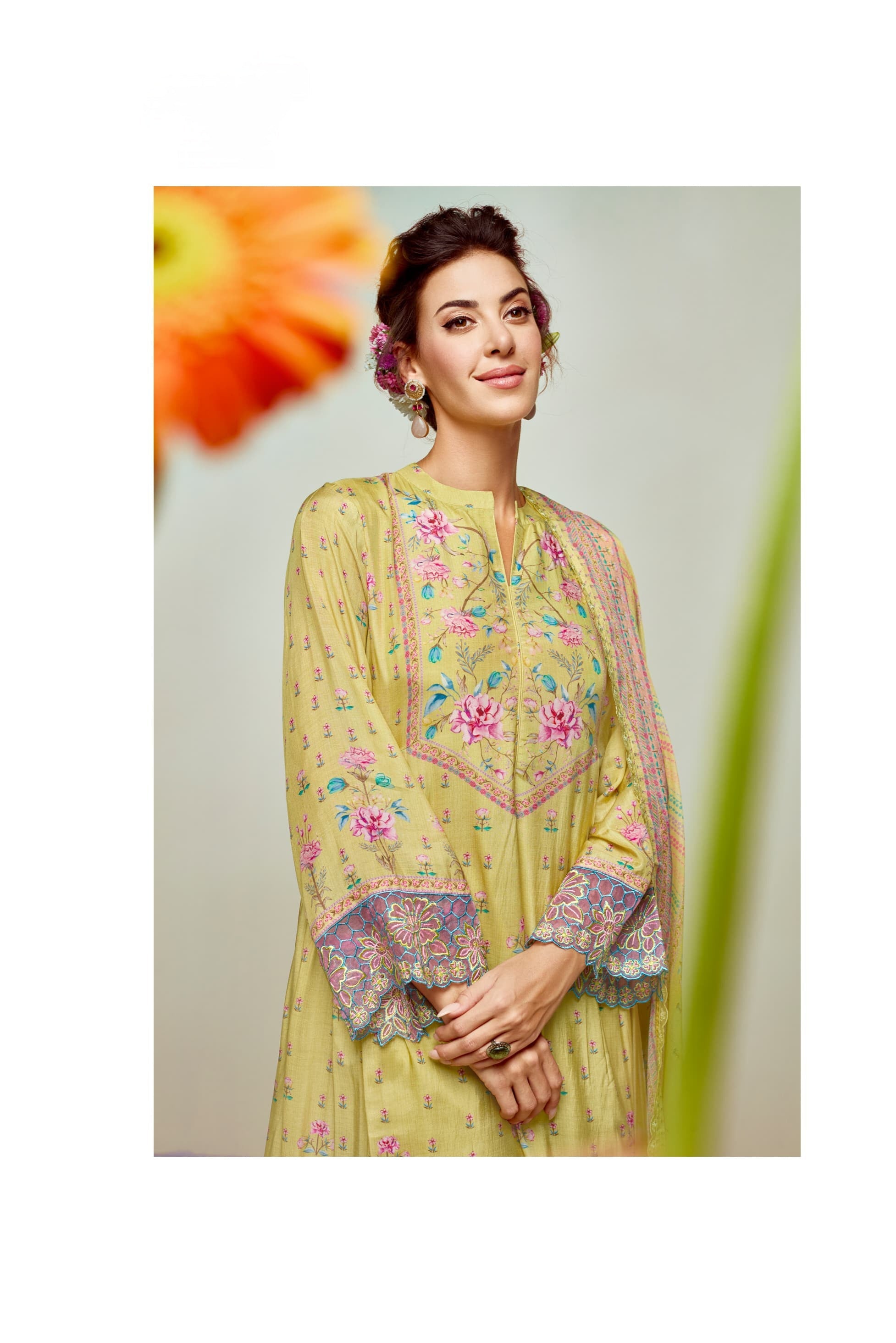 Elysian Lace Georgette Suit LXST0029