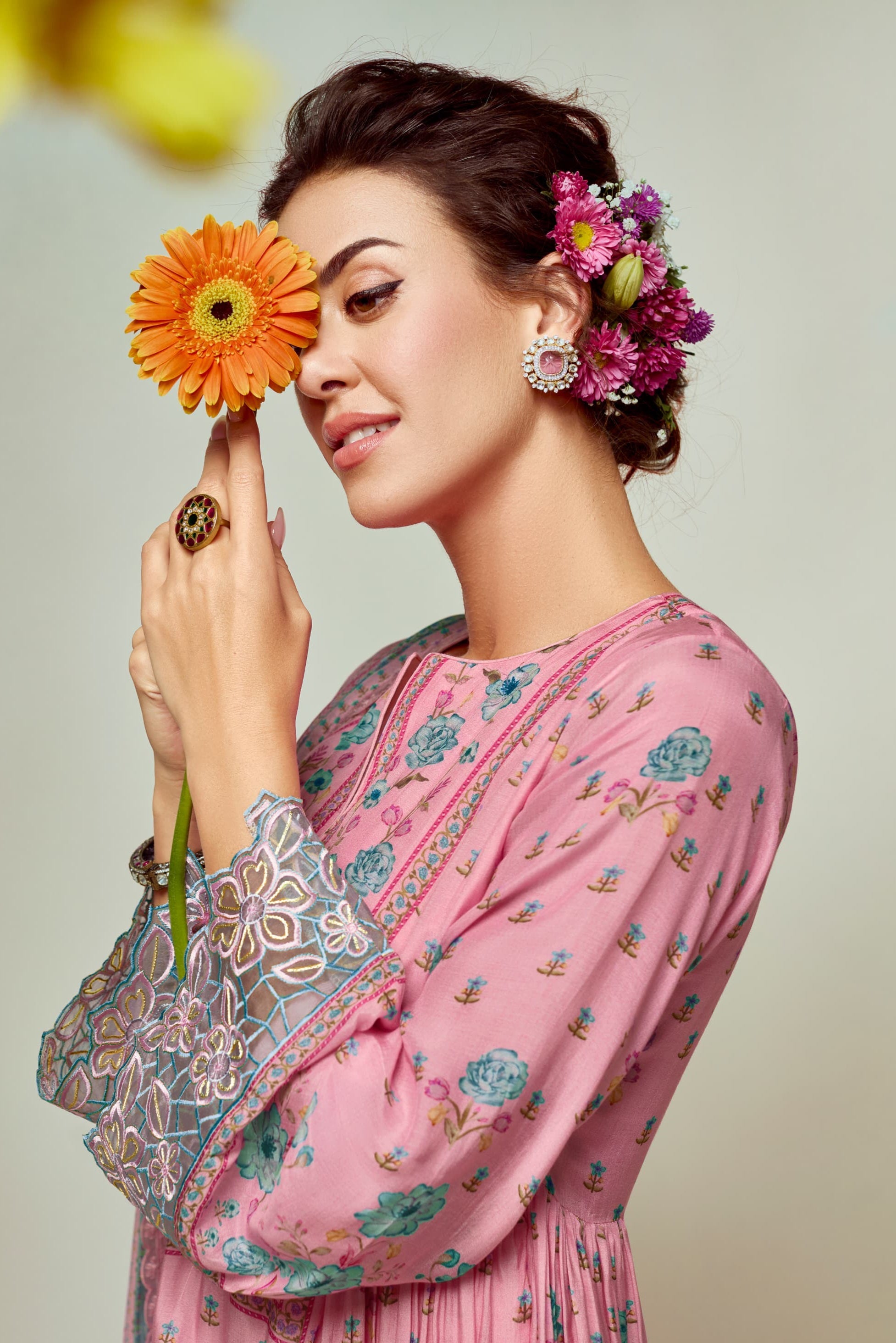 Elysian Lace Georgette Suit LXST0029