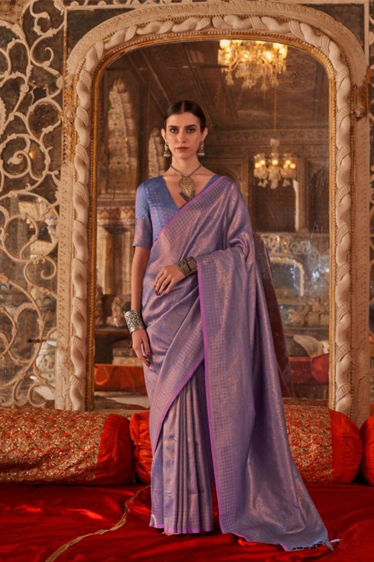 Zariah Moss Chiffon Handloom Saree EASE0017