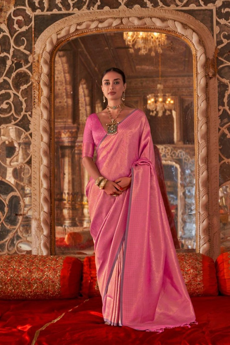 Zariah Moss Chiffon Handloom Saree EASE0017